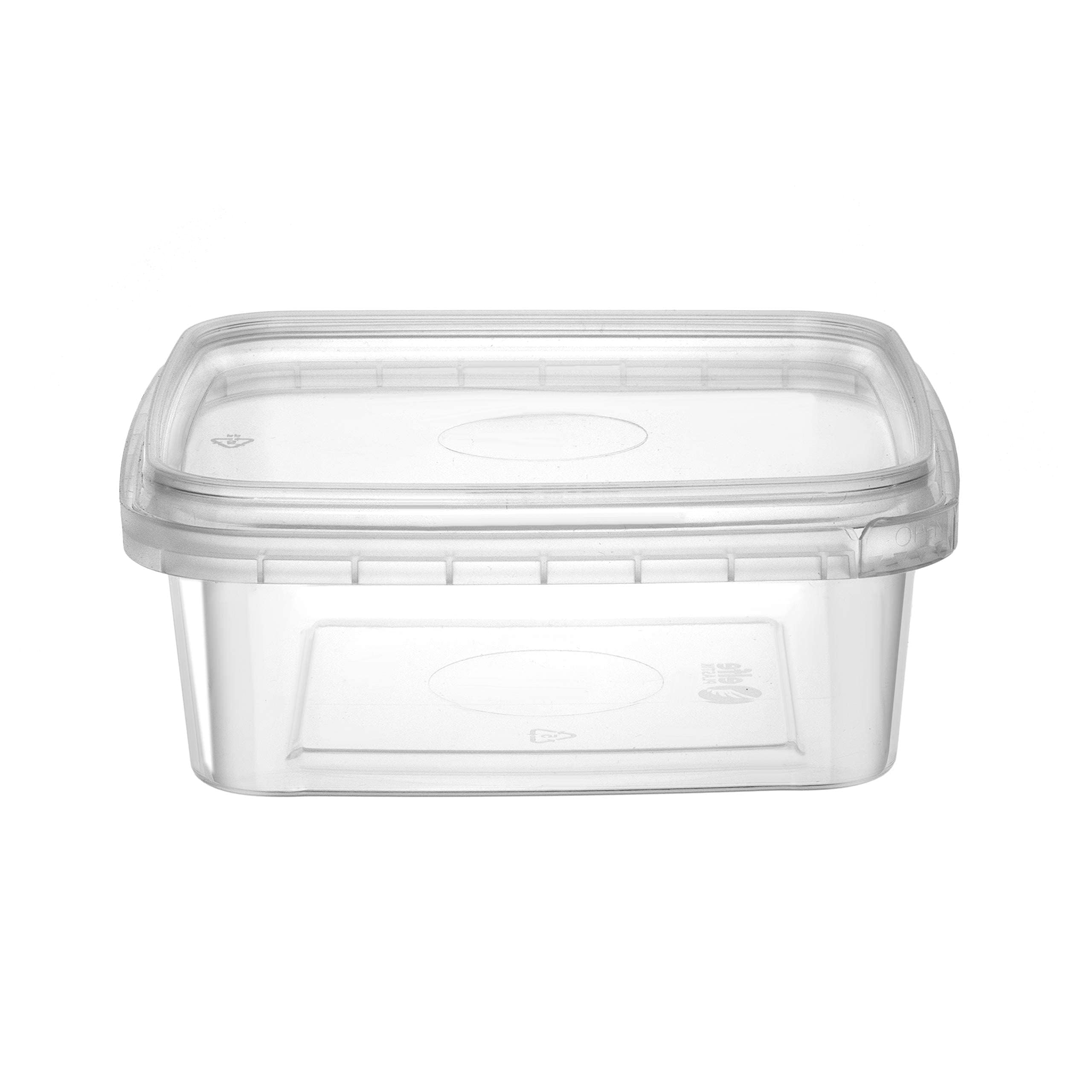 NYHI 8 oz 20 Pack Square Clear Deli Containers with Lids - BPA Free Disposable Plastic Food Storage Containers - Airtight for Meal Prep, Take Out & Kitchen Organization - Perfect for Restaurants, Catering & Home Use