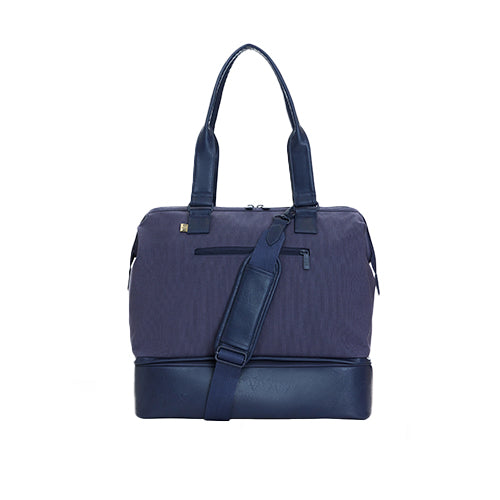 Navy Blue Convertible Mini Weekender Bag - Stylish & Versatile Carry-On for Travel, Gym, or Weekend Getaways
