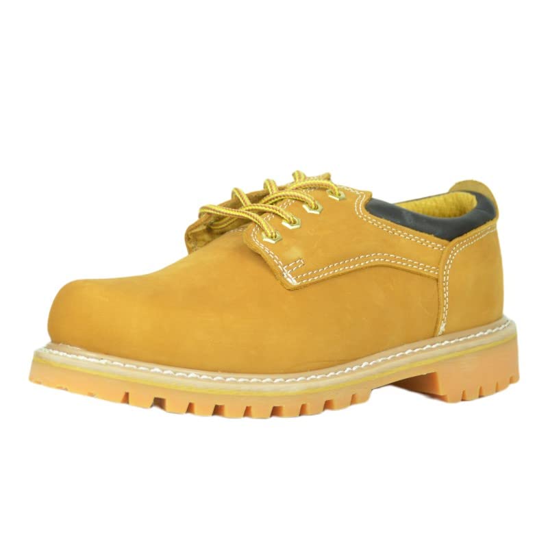 4 Inch Men's Work Shoes - Durable Oxford Construction Shoes for Safety & Comfort - Ideal for Construction, Warehouse & Outdoor Labor