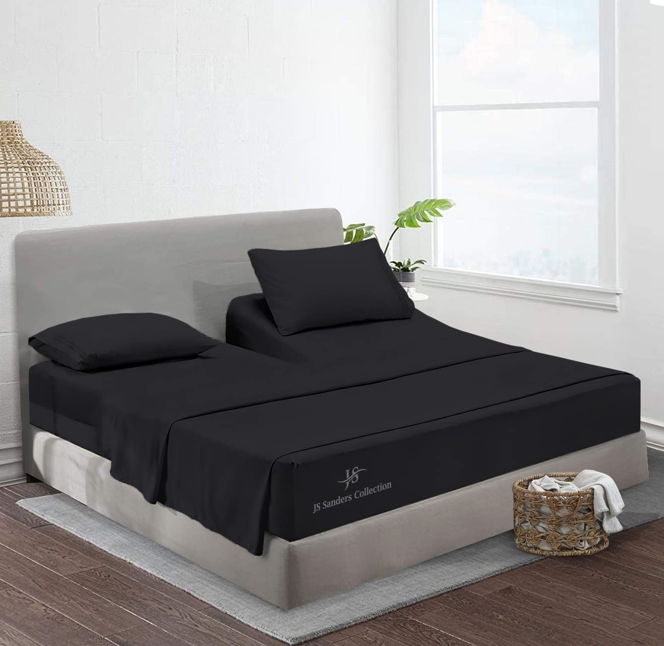 Premium 100% Cotton 1000 TC Split California King Sheet Set for Adjustable Beds - 18