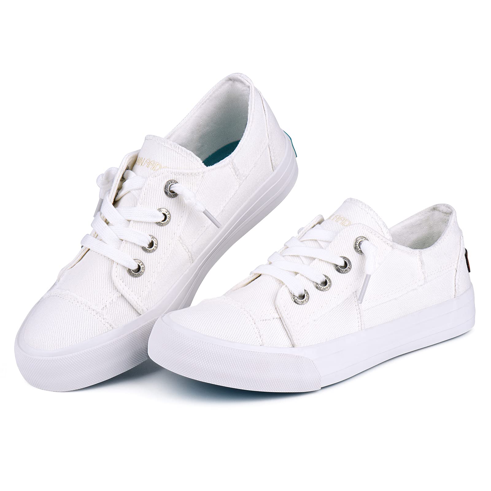 JENN ARDOR Women's Slip-On Canvas Sneakers - Comfortable Low Top Walking Shoes for Casual Wear, Work & Travel | Fashionable & Lightweight Flats