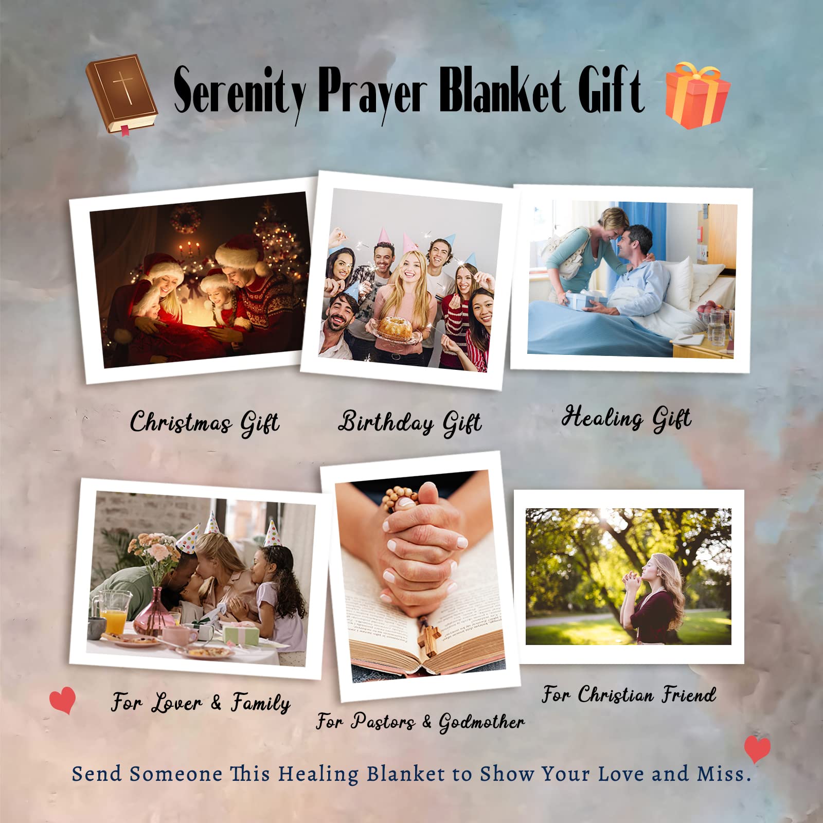 Christian Gifts for Women & Men - Religious Inspirational Healing Blanket 50
