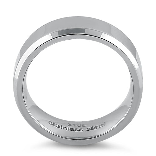 Premium 7mm High Polish Stainless Steel Band Ring for Men & Women - Durable, Hypoallergenic Wedding, Engagement, or Fashion Jewelry Gift