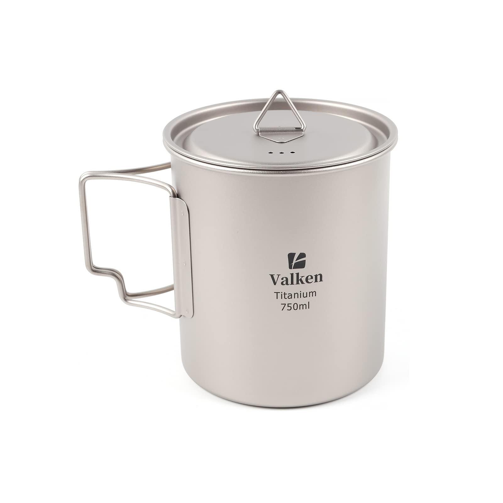 Valken Titanium Pot 750ml - Ultralight Backpacking Cookware, Camping Coffee Cup & Mug for Hiking, Travel & Outdoor Adventures