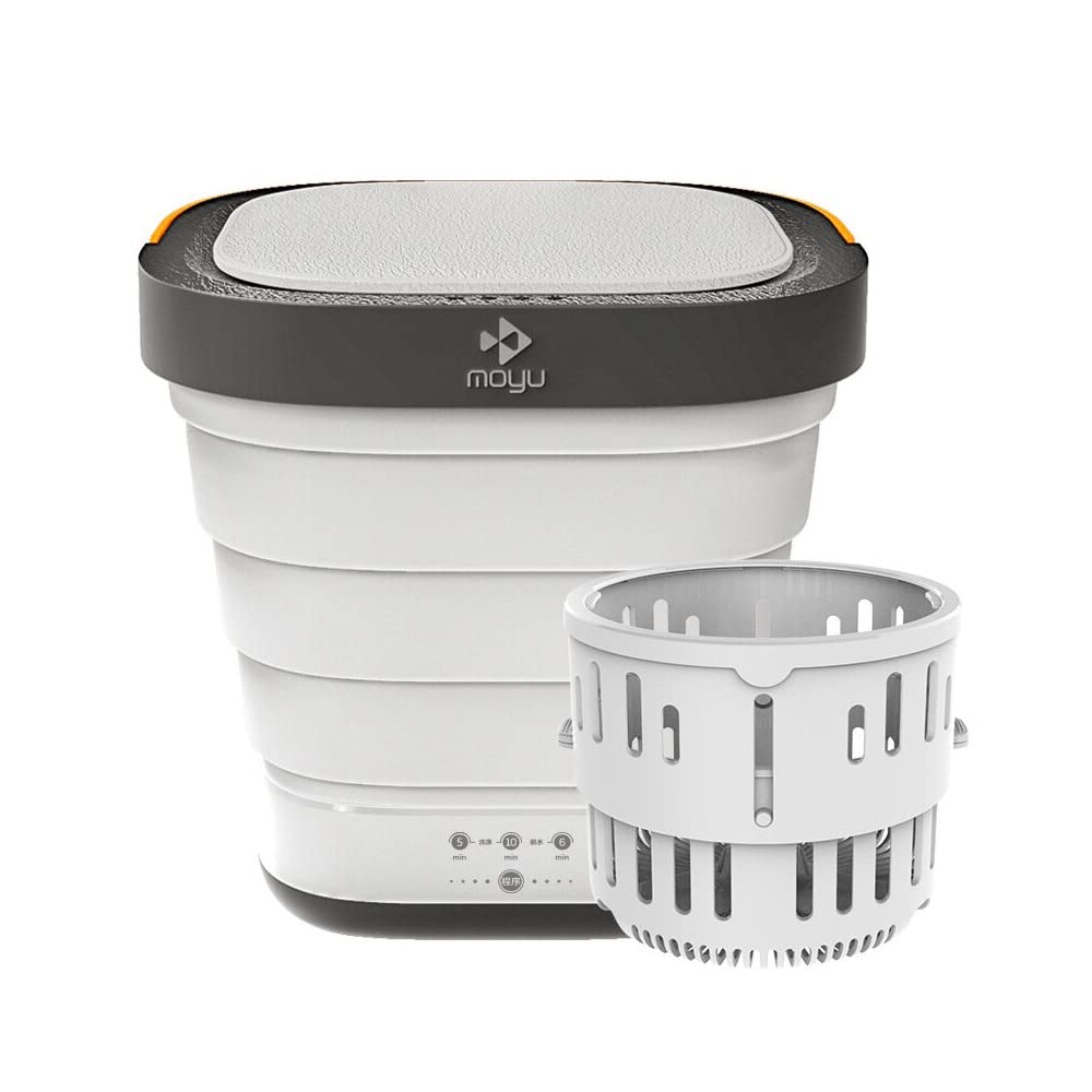 MengK Moyu XPB08-F2 Portable Mini Washing Machine - 2 in 1 Compact Washer & Spin Dryer for Home, Apartment, RV & Travel - One Button Operation - Perfect for Small Spaces, Dorms & Camping