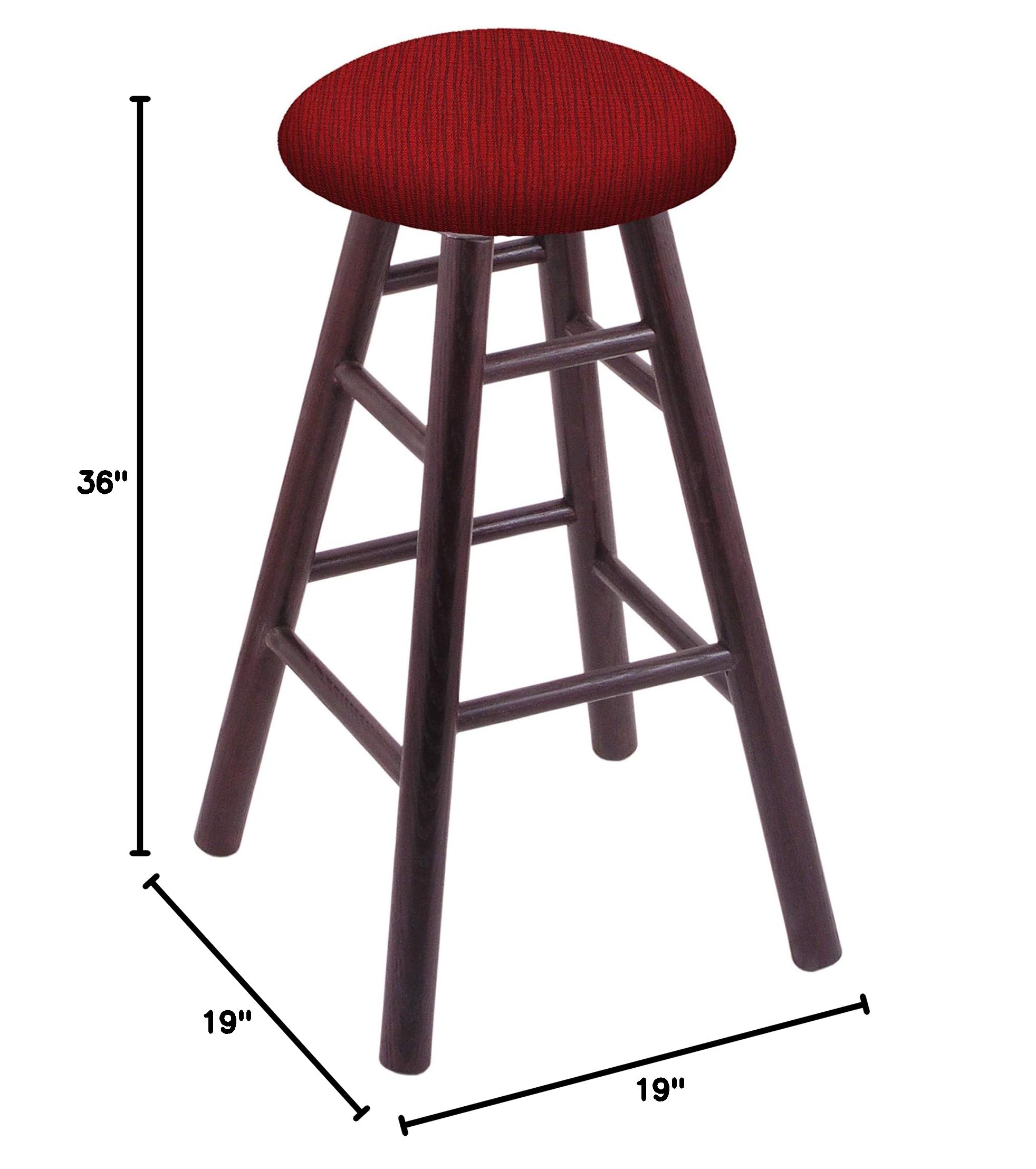 Dark Cherry Oak Extra Tall Bar Stool with Graph Ruby Seat - Perfect for Kitchen Islands, Home Bars & Breakfast Nooks