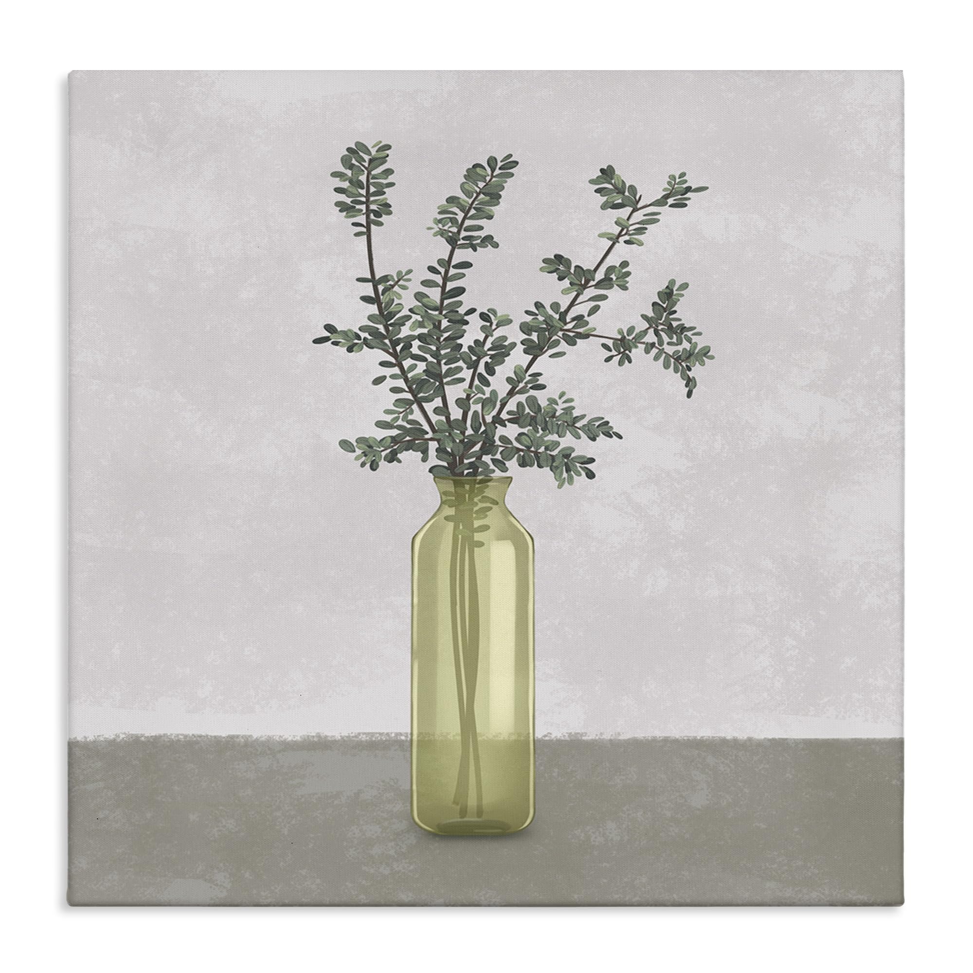 Stupell Industries Neutral Grey Plant in Vase Wall Art - 24