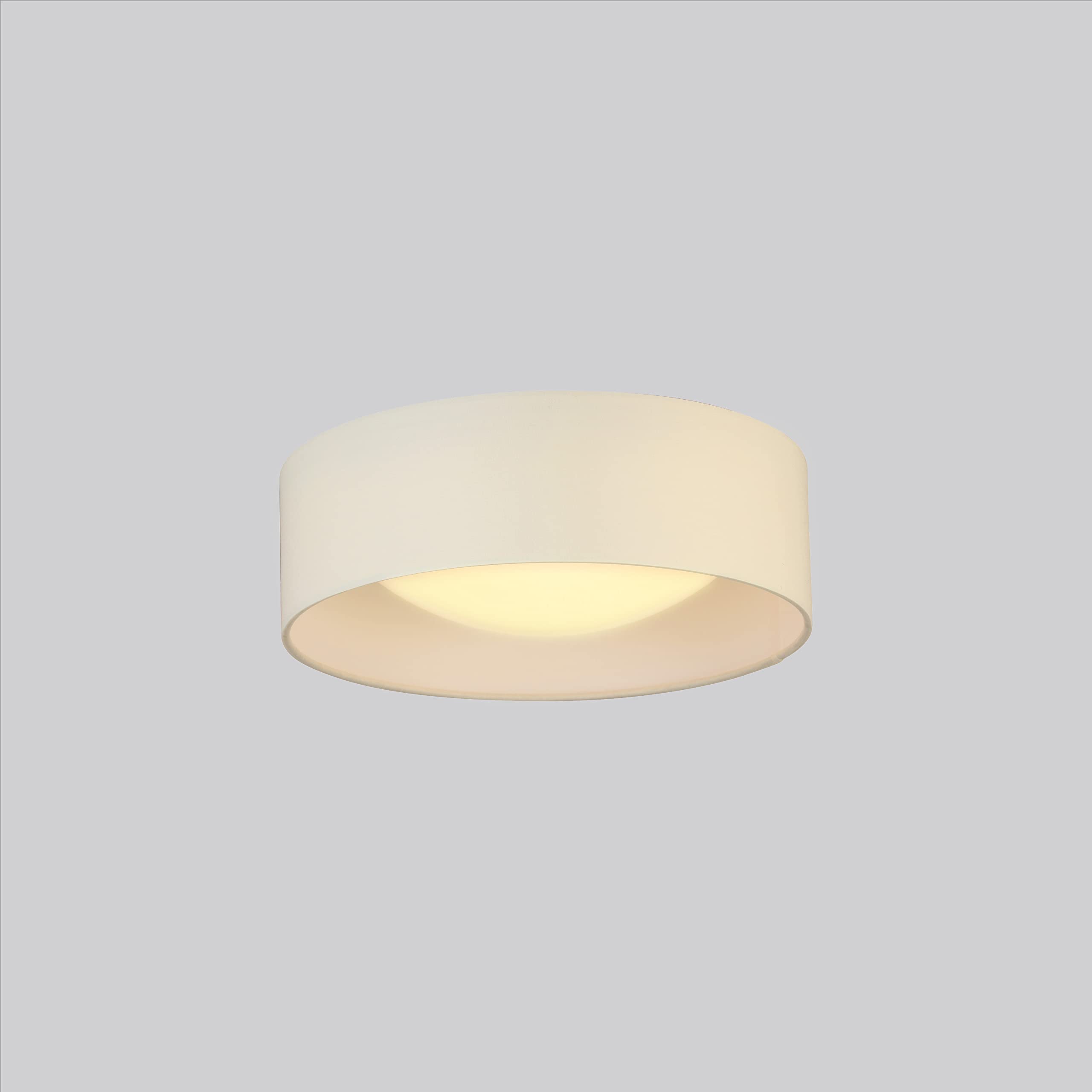 EGLO Orme 12 Inch Flush Mount LED Ceiling Light Fixture - Dimmable, White - Perfect for Living Room, Bedroom, Hallway & Kitchen Lighting