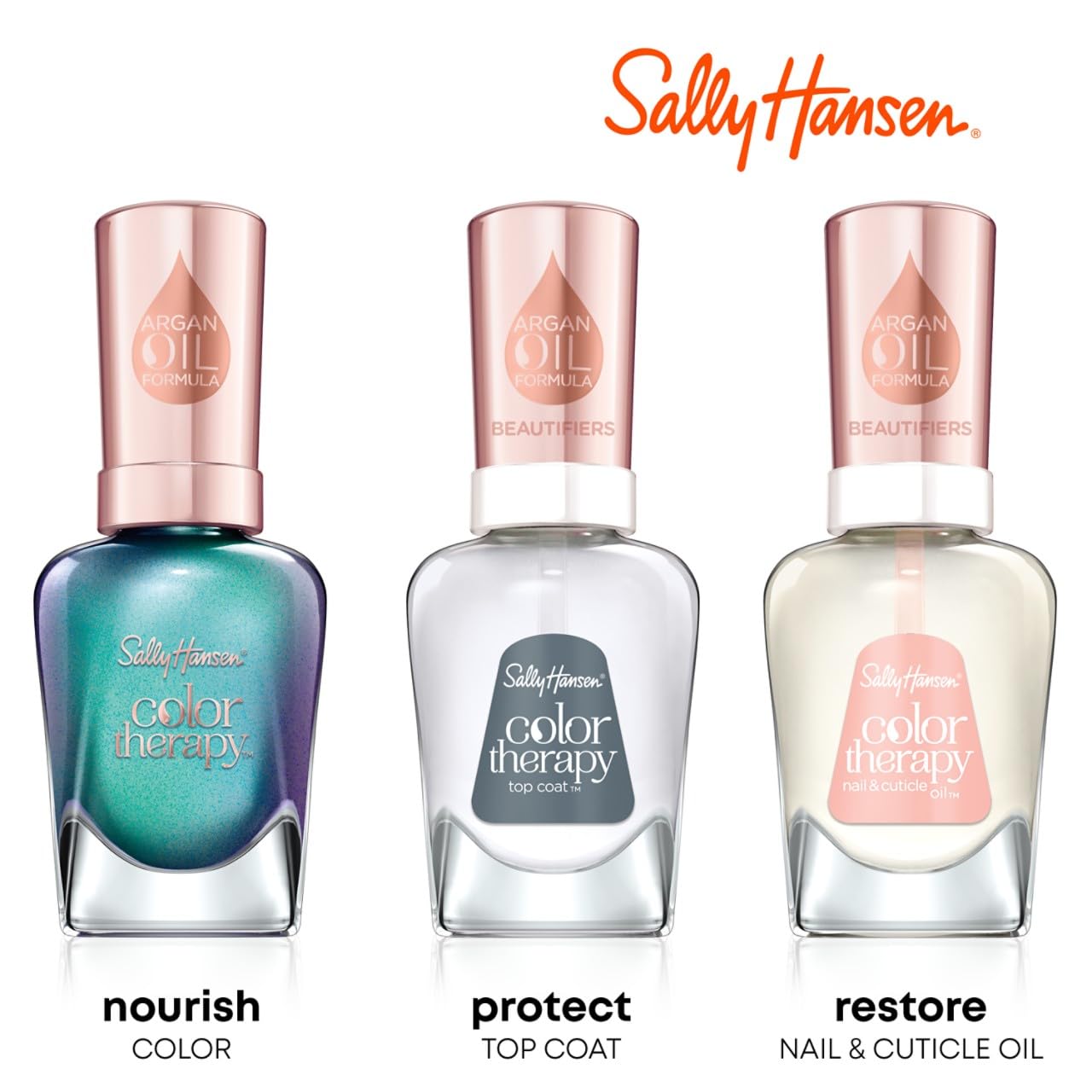 Sally Hansen Color Therapy Nail Polish - Raisin the Bar with Argan Oil Formula (0.5 Oz) | Strengthening & Growth Treatment for Strong, Healthy Nails | Perfect for Salon-Quality Manicures at Home
