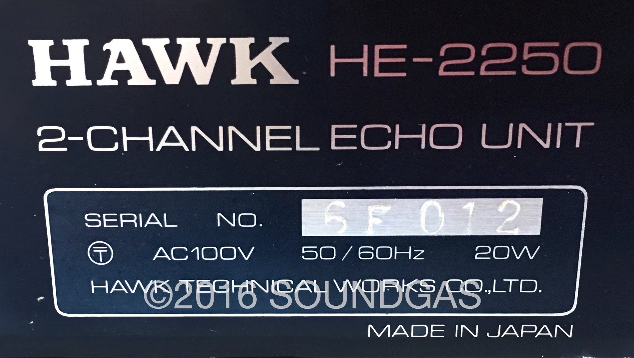 Hawk HE 2250 Professional 5-Head 2-Channel Echo Unit - Perfect for Karaoke, Recording Studios & Live Performances