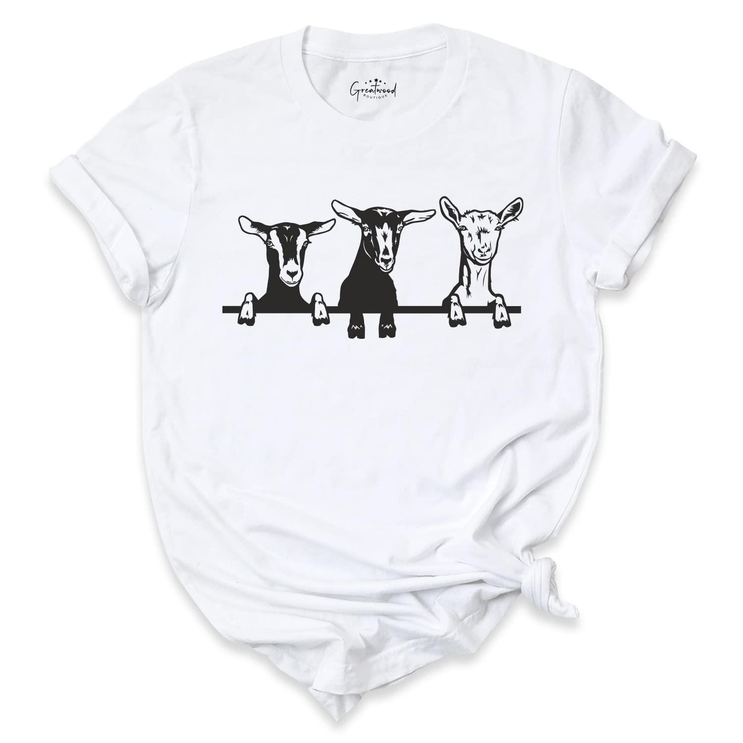 Funny Goat T-Shirt for Men & Women - Cute Farm Animal Graphic Tee - Perfect Farmer Outfit & Christmas Gift Idea - Great for Farm Visits, Country Living & Goat Lovers