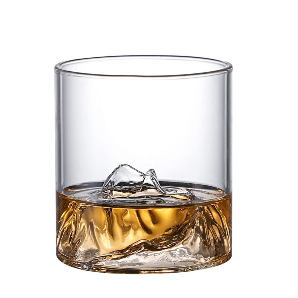 Premium Handcrafted Tibetan Mountain Whiskey Glass - Elegant High-Value Drinking Cup for Scotch, Bourbon & Tea (Home Bar, Meditation, Gift) - Color A, As Pictured