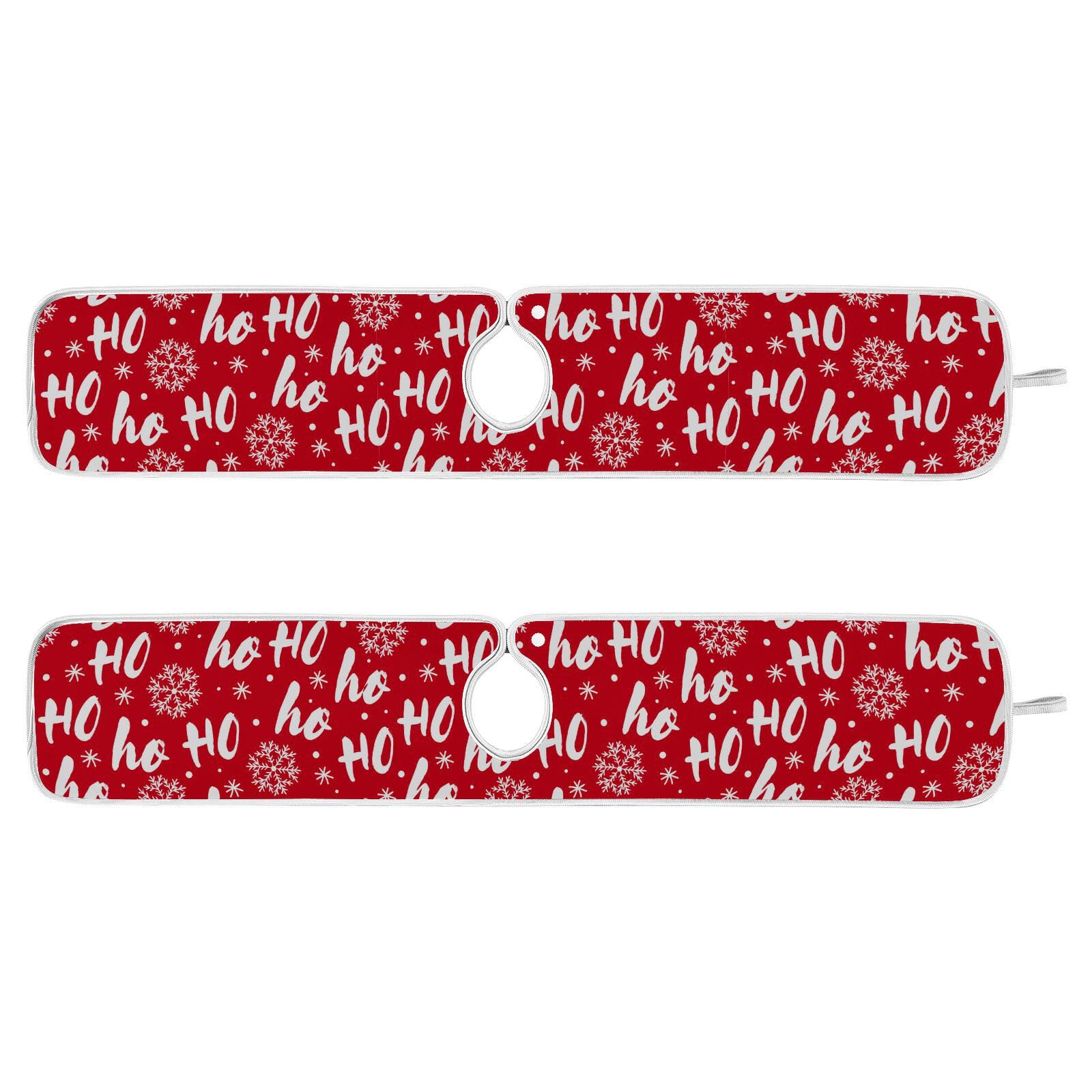 2 Pack Christmas Snowflake Sink Splash Guard - Absorbent Kitchen Faucet Mat, Drip Catcher & Drying Mat for Farmhouse, Bathroom, Bar - Perfect for Holiday Decor & Spill Protection