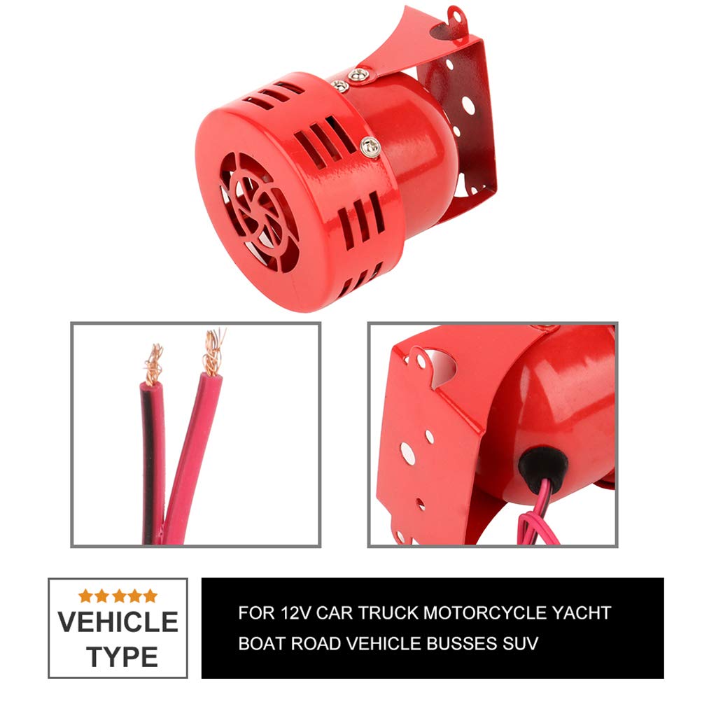 12V Electric Air Raid Siren Horn Alarm - Super Loud for Car, Truck & Motorcycle | Emergency Vehicle Warning & Safety Alert System