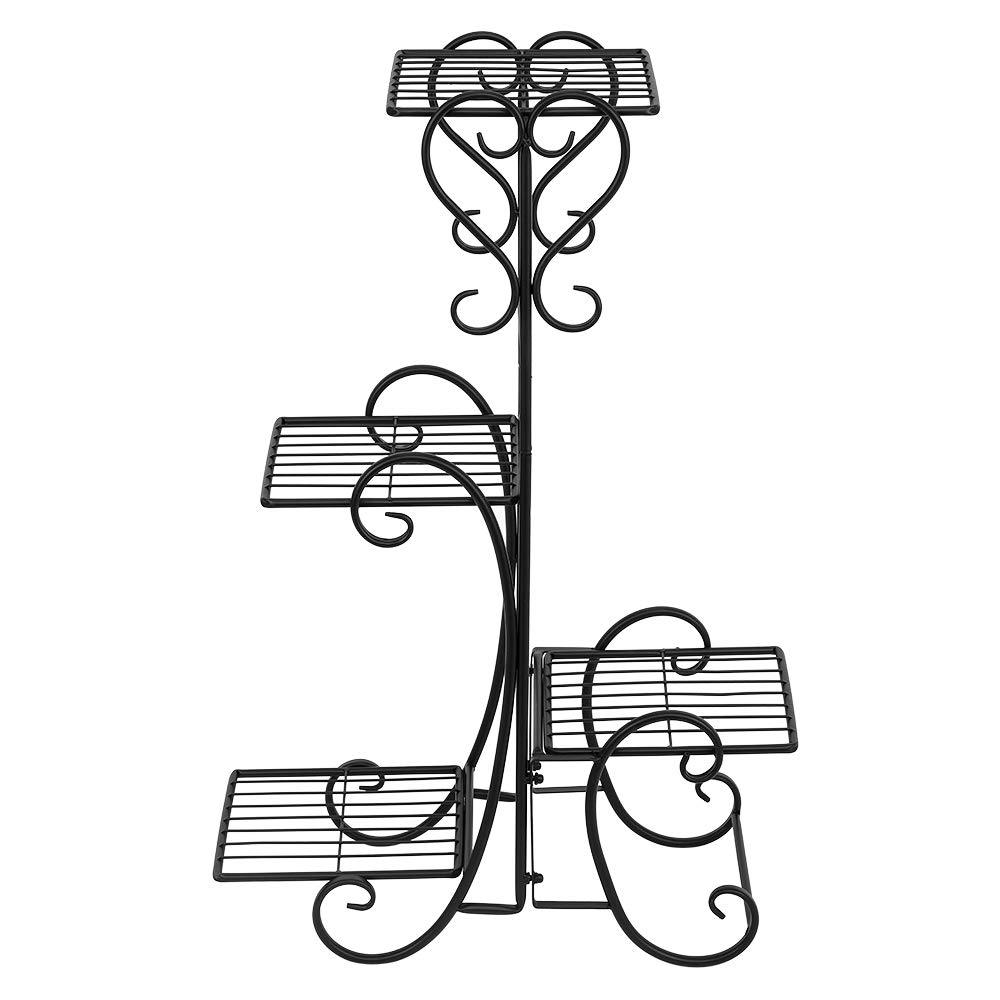 4-Tier Metal Plant Stand for Indoor & Outdoor Use - 19.6