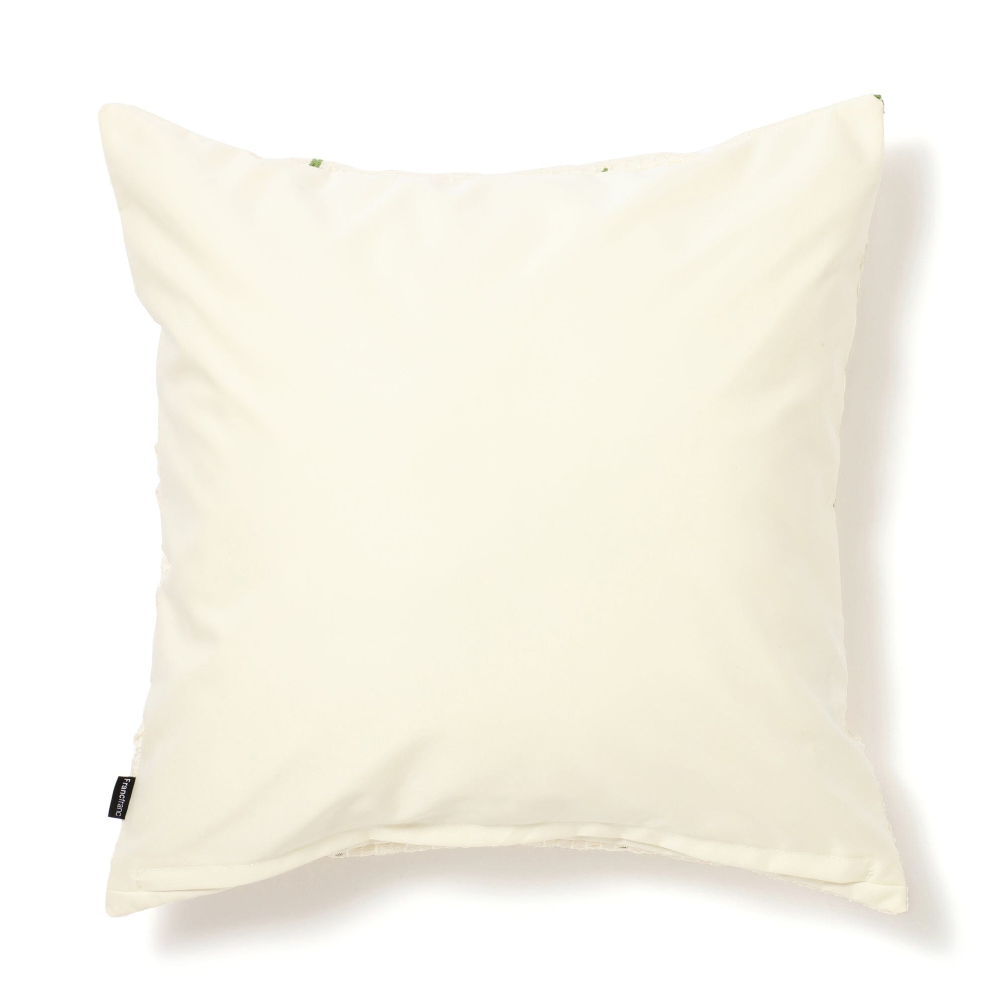 White Flower Embroidery Gathered Cushion Cover 18x18 Inch - Perfect for Sofa, Bed, and Home Decor