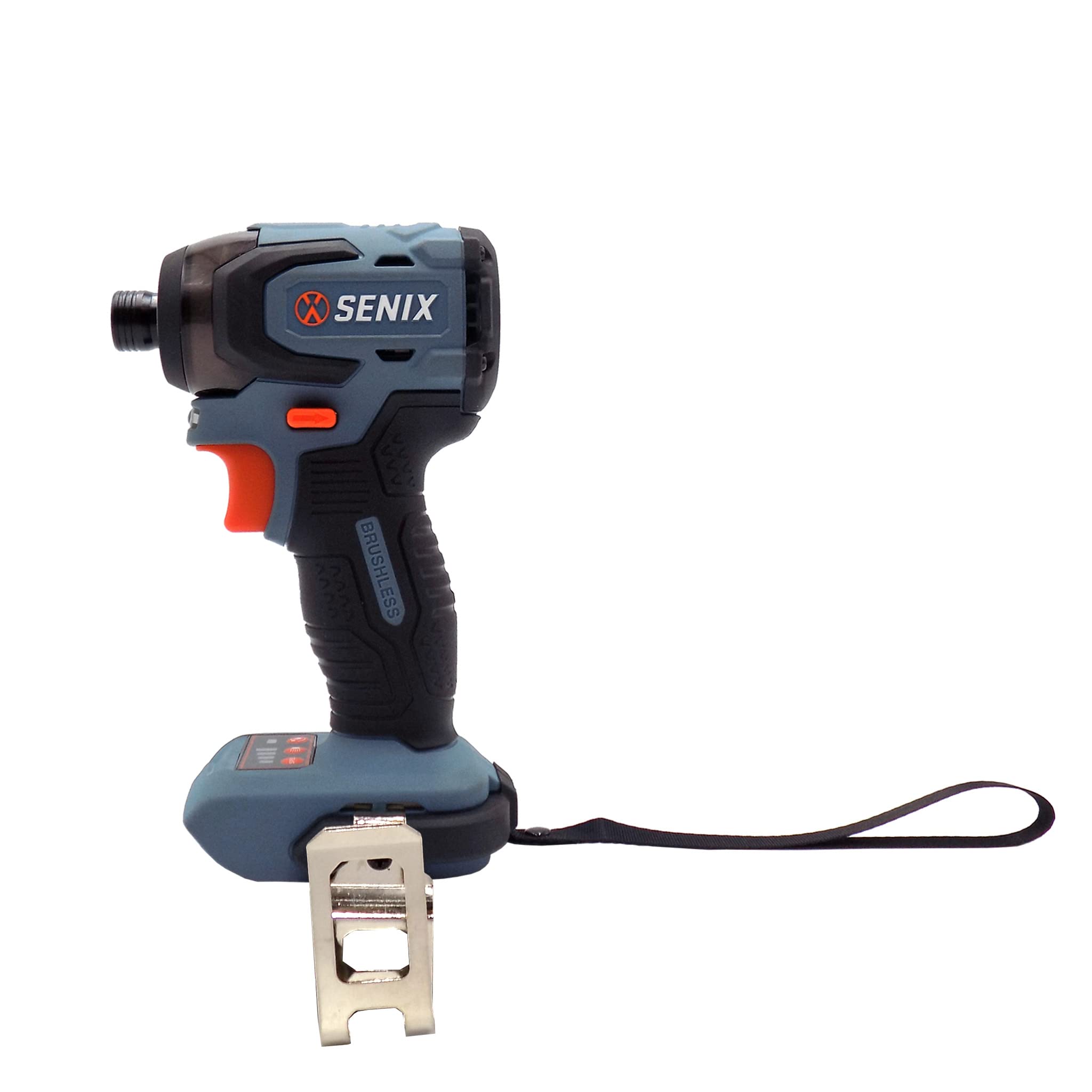SENIX X2 20V Max Cordless Impact Driver Kit - 1/4 Inch Brushless Motor, 4-Speed Battery Screwdriver with LED Light, 130 ft-lbs Max Torque, Includes 2.0Ah Battery, Charger & Soft Carrying Bag (PDIX2-M2) - Perfect for DIY Projects, Home Repairs & Professional Construction Work