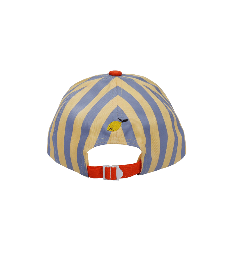 Stylish Whale Blue Stripes Baseball Cap by Sticky Lemon - Trendy Unisex Adjustable Hat for Beach, Outdoor & Casual Wear