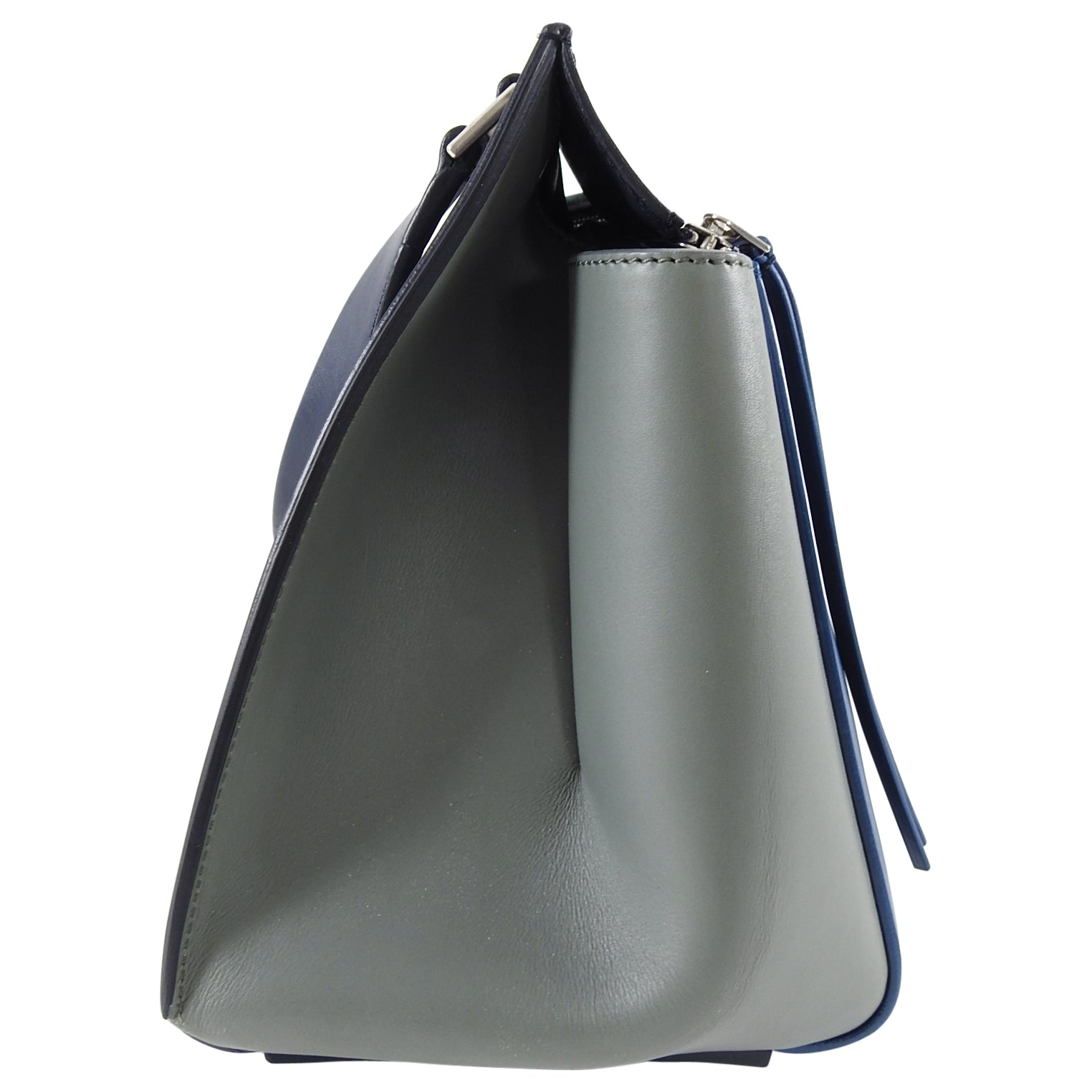 Celine Small Edge Bag in Tricolor Blue, Black & Grey - Stylish Crossbody Purse for Women, Perfect for Work, Travel & Everyday Use