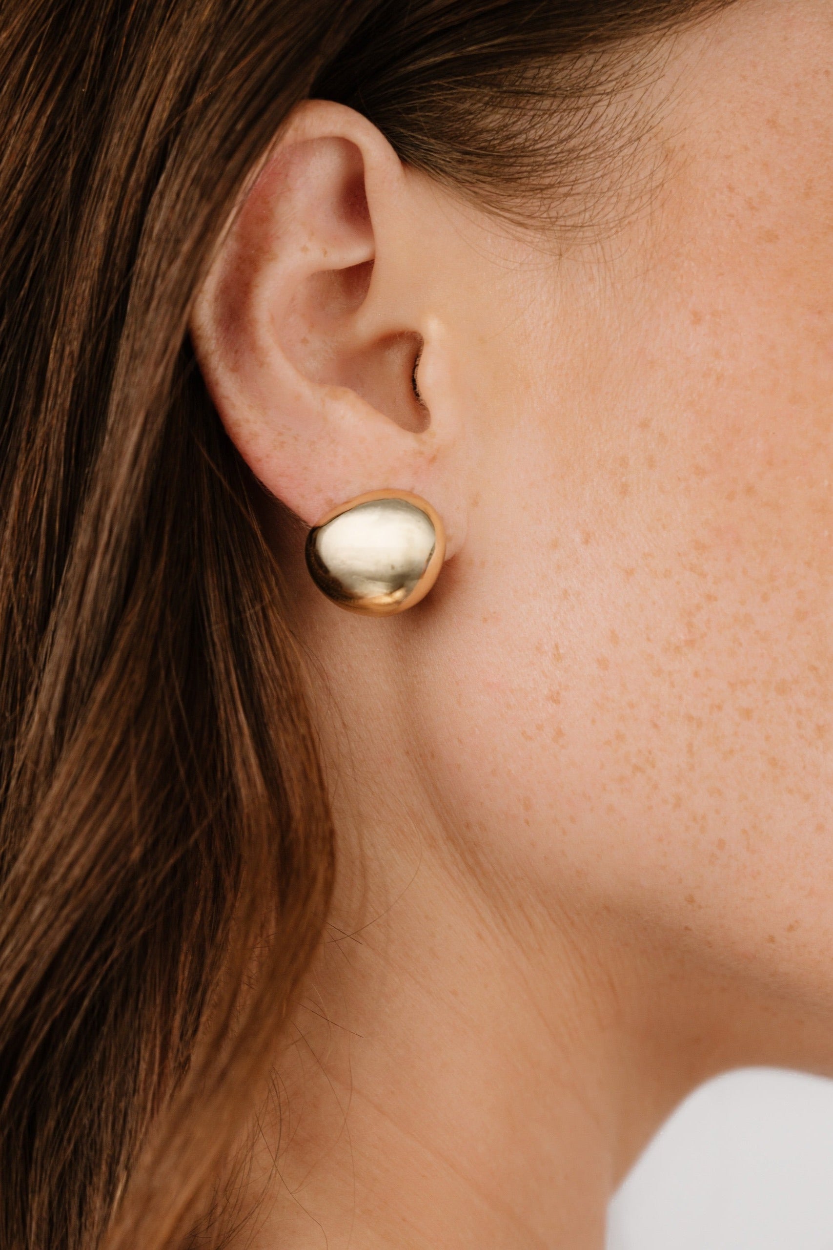 Polished Pebble Stud Earrings for Women - Natural Stone Dainty Jewelry - Perfect for Everyday Wear & Gift Giving