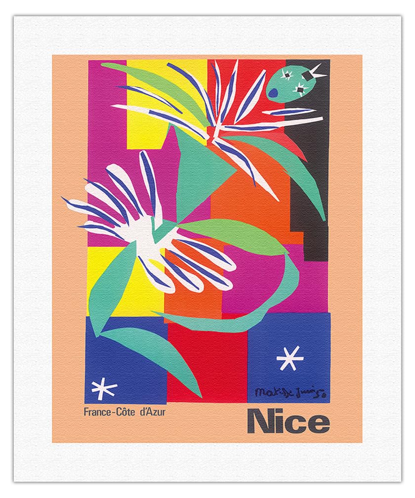 Henri Matisse Vintage Travel Poster - La Danseuse Créole (The Creole Dancer) Nice France Côte d'Azur Art Print 16x20 Inch Rolled Canvas - Perfect for Home Decor, Office Wall Art & French Riviera Inspired Interior Design