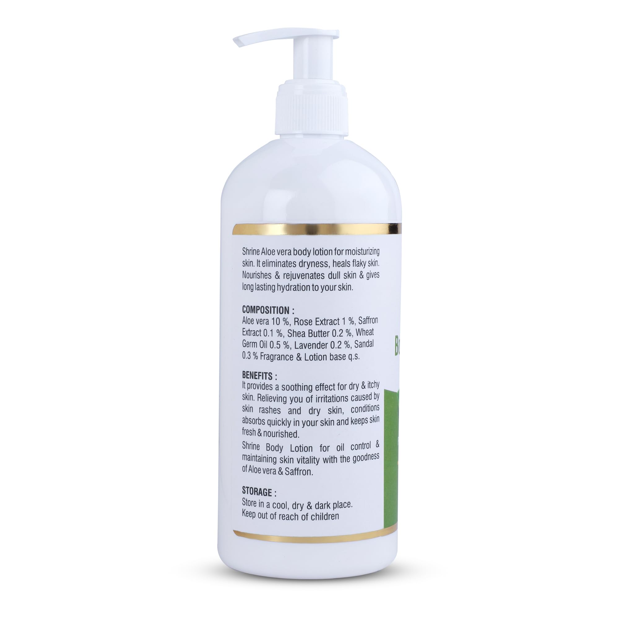 SHRINE Aloe Vera Body Lotion - Natural Moisturizer for All Skin Types, Hydrates & Soothes Dry Skin, 13.5 fl oz (400ml) - Perfect for Daily Skincare Routine, After Sun Care & Winter Dryness Relief