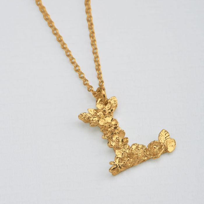 Personalized Floral Initial Necklace - Custom Name Letter Pendant Jewelry for Women - Perfect Gift for Birthday, Anniversary & Mother's Day