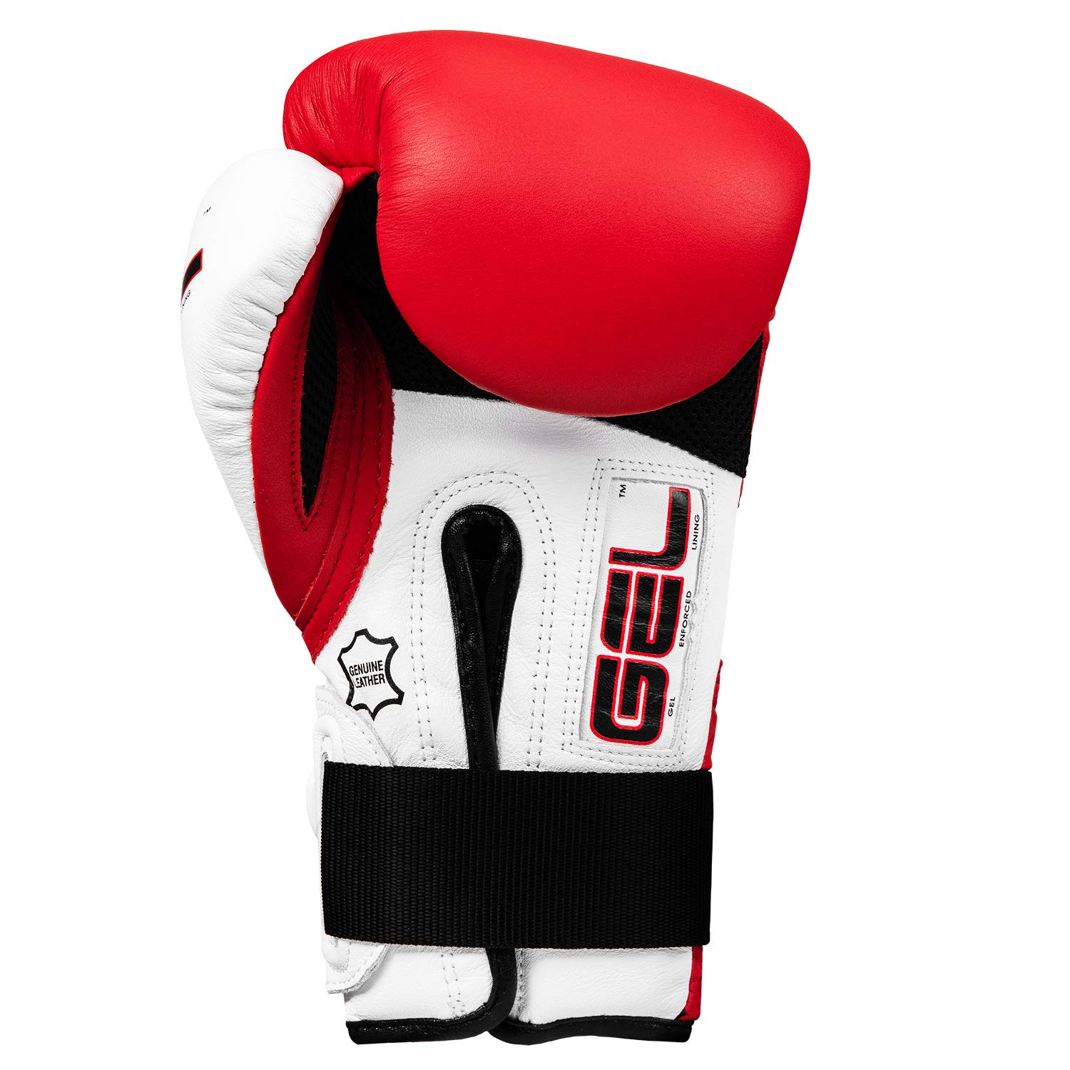 Title Boxing Gel Suspense Training Gloves 18 oz - Red & White Punching Bag Gloves for Boxing, MMA, Kickboxing & Fitness Training