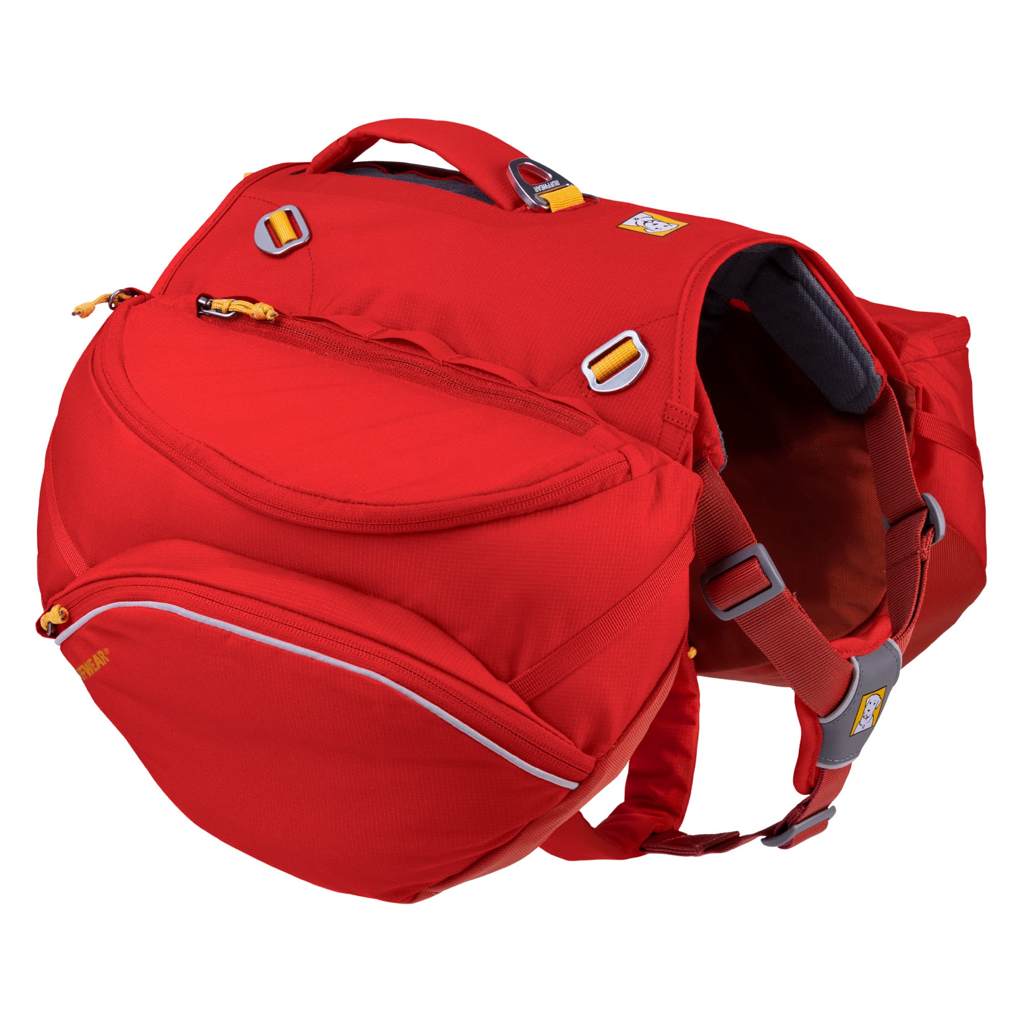 Ruffwear Palisades Dog Backpack - Multi-Day Hiking Pack with Saddlebags & Hydration Bladder for Large/X-Large Dogs - Red Sumac Color - Perfect for Outdoor Adventures, Camping & Long Hikes