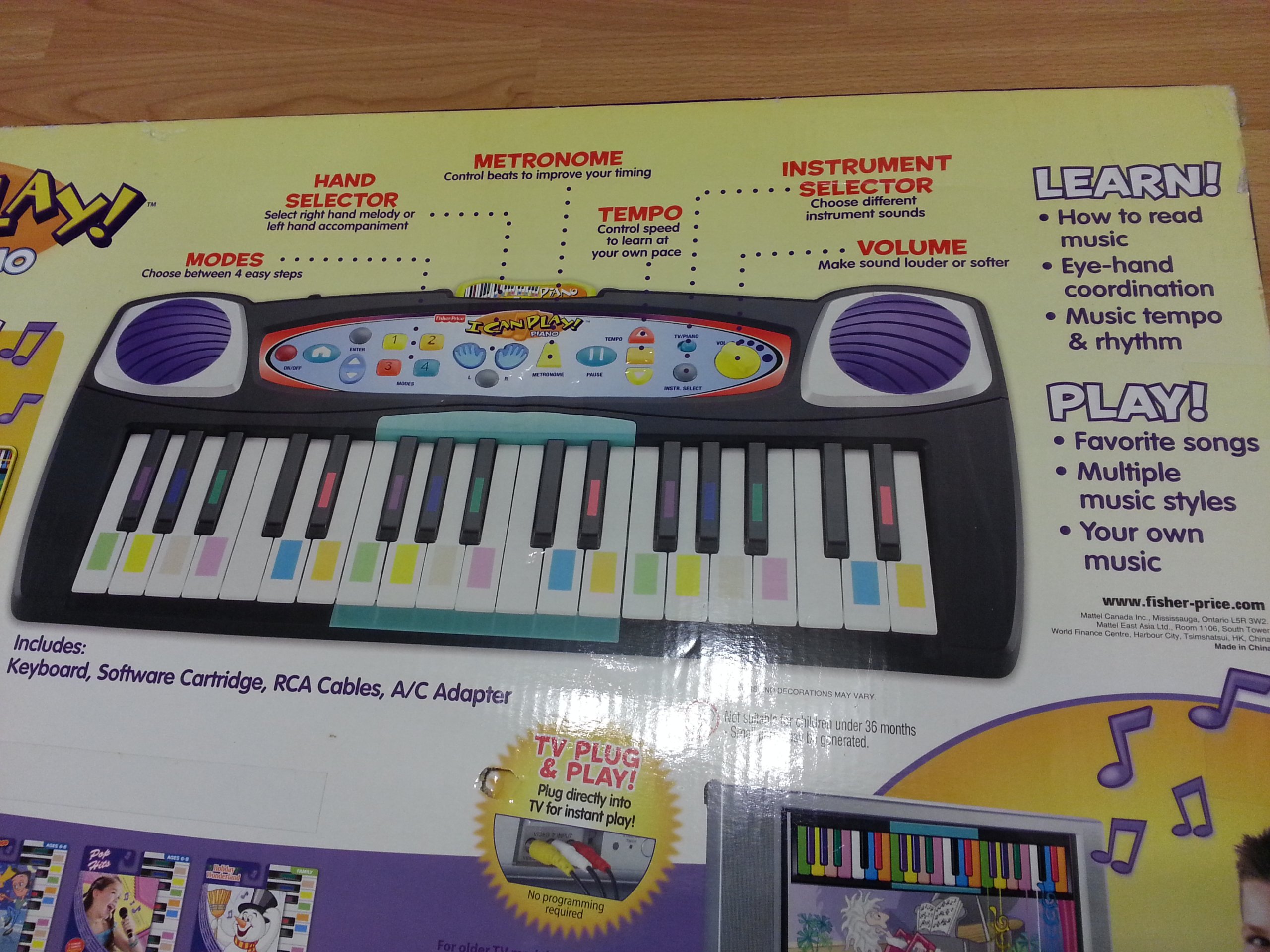 Fisher-Price I Can Play Piano System - Interactive Musical Toy for Toddlers & Kids, Early Learning & Development - Perfect for Playtime, Gifts & Nursery Decor
