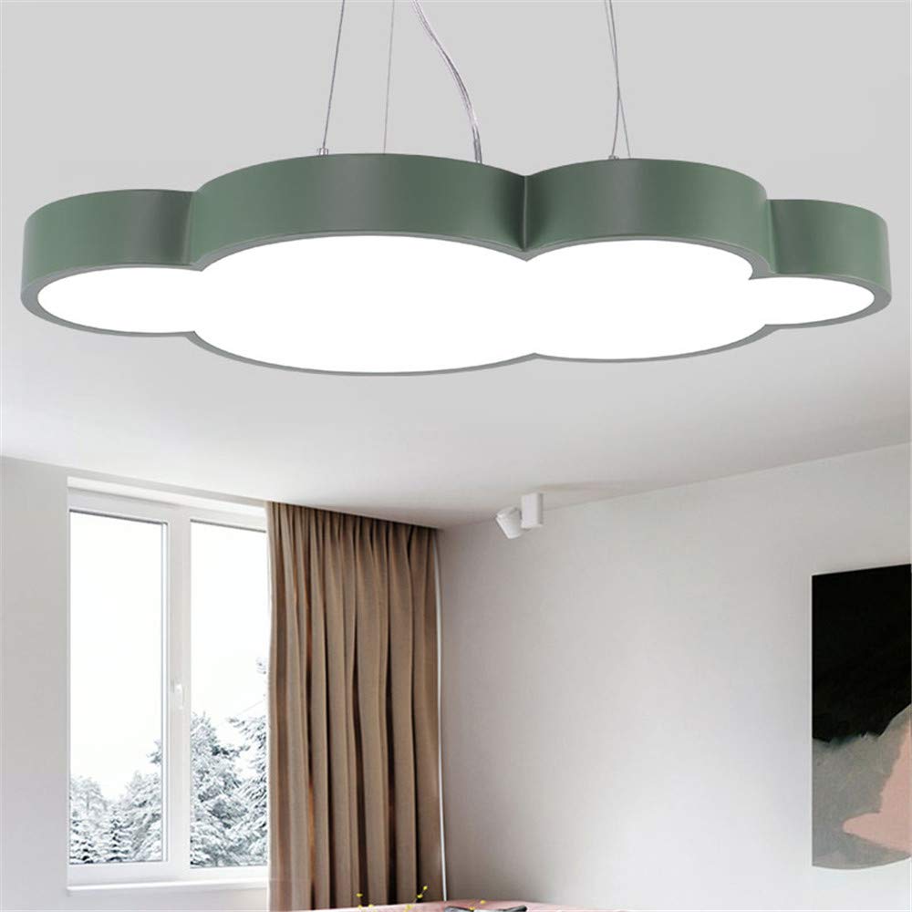 Dimmable Cloud Shaped LED Pendant Light for Kids Room - Modern Acrylic & Metal Hanging Lamp with Included Bulb (Blue, 19 inch) - Perfect for Nursery, Bedroom & Playroom Decor