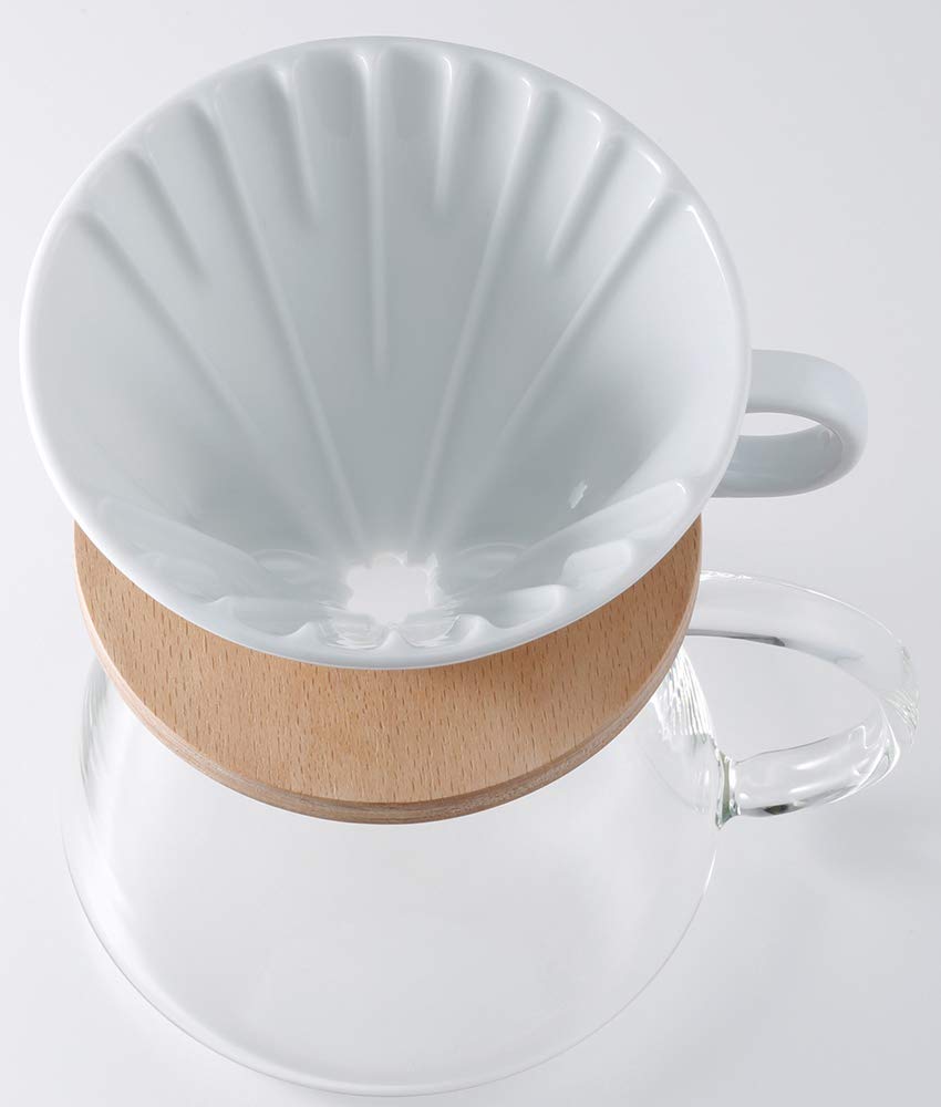 **Iwaki SNOWTOP Heat Resistant Glass Coffee Pot & Dripper Set – 13.5 fl oz (400 ml) – Perfect for Pour Over, Cold Brew & Iced Coffee – K9964-M**