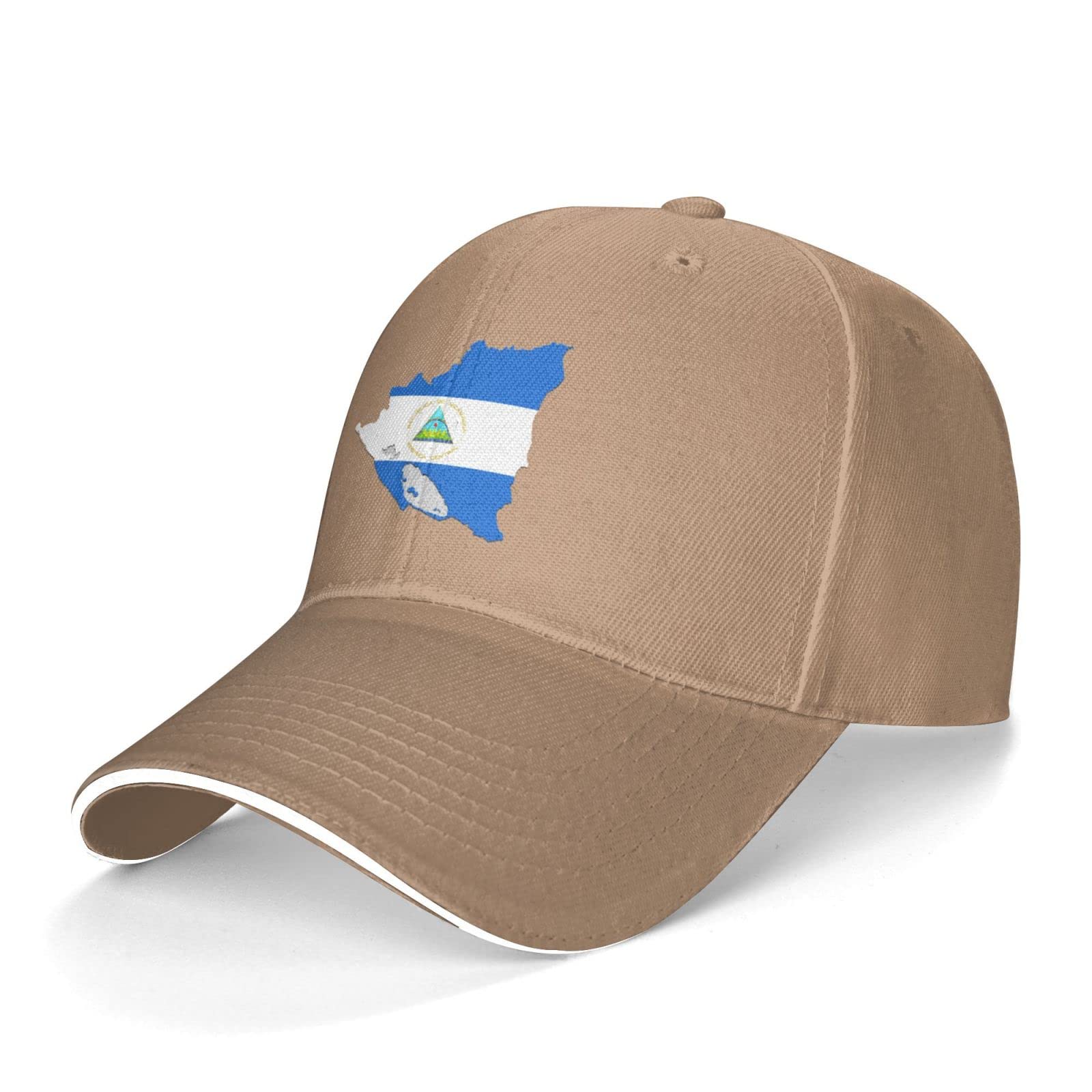 Nicaragua Flag Map Baseball Cap - Adjustable Trucker Hat for Golf, Outdoor & Casual Wear - Custom Patriotic Design