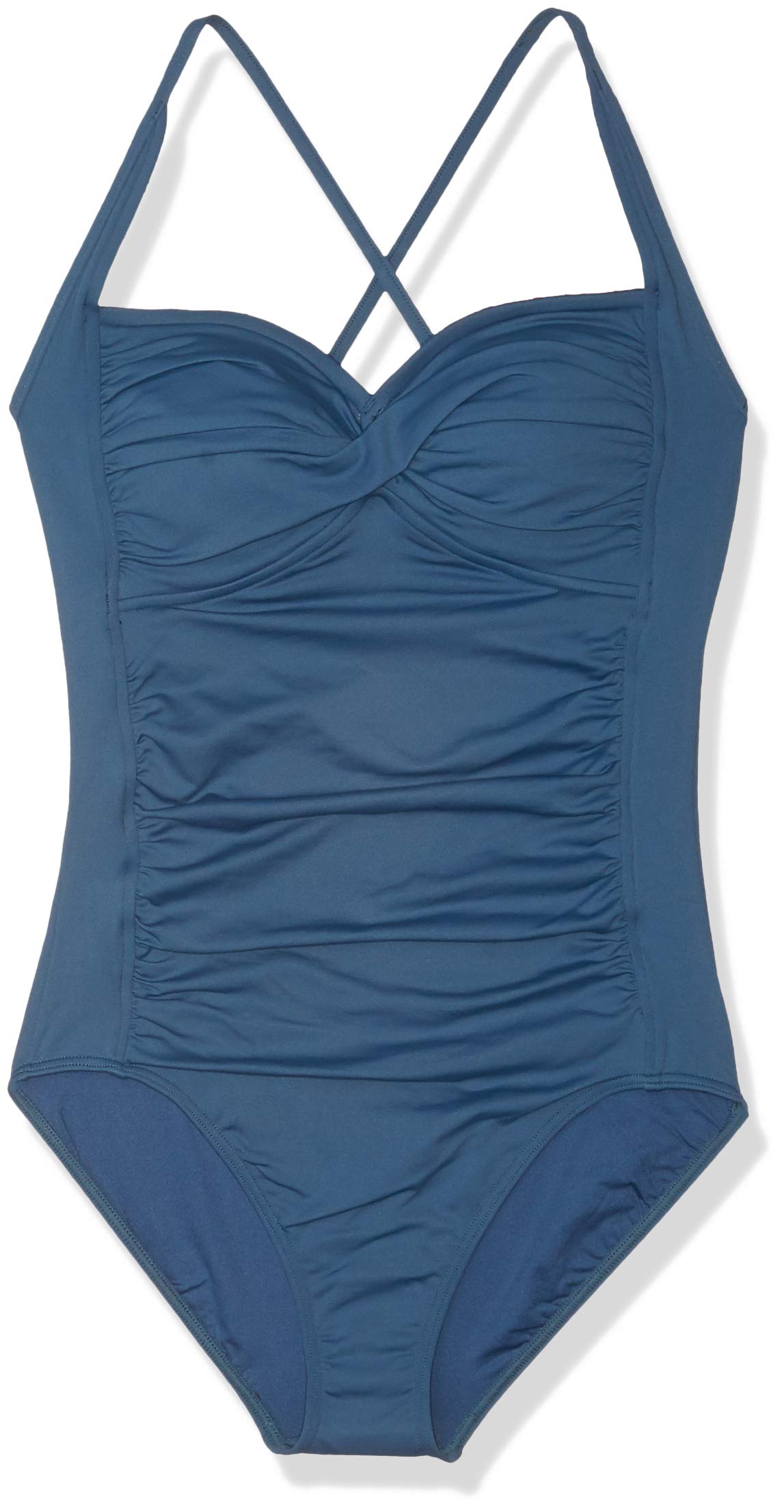 Seafolly Women's Twist Bandeau Halter One Piece Swimsuit - Stylish & Supportive Swimwear for Beach, Pool & Vacation | Plus Size & Regular Sizes Available