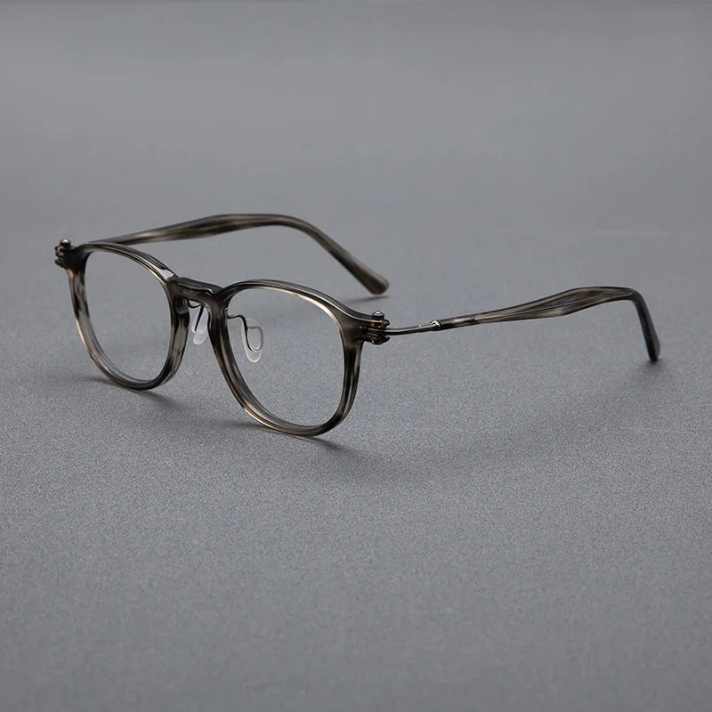 Stylish Unisex Black Square Acetate Eyeglasses Frame - Full Rim Lightweight Glasses for Men & Women (Model 0265585) | Perfect for Reading, Work, and Fashion Accessories