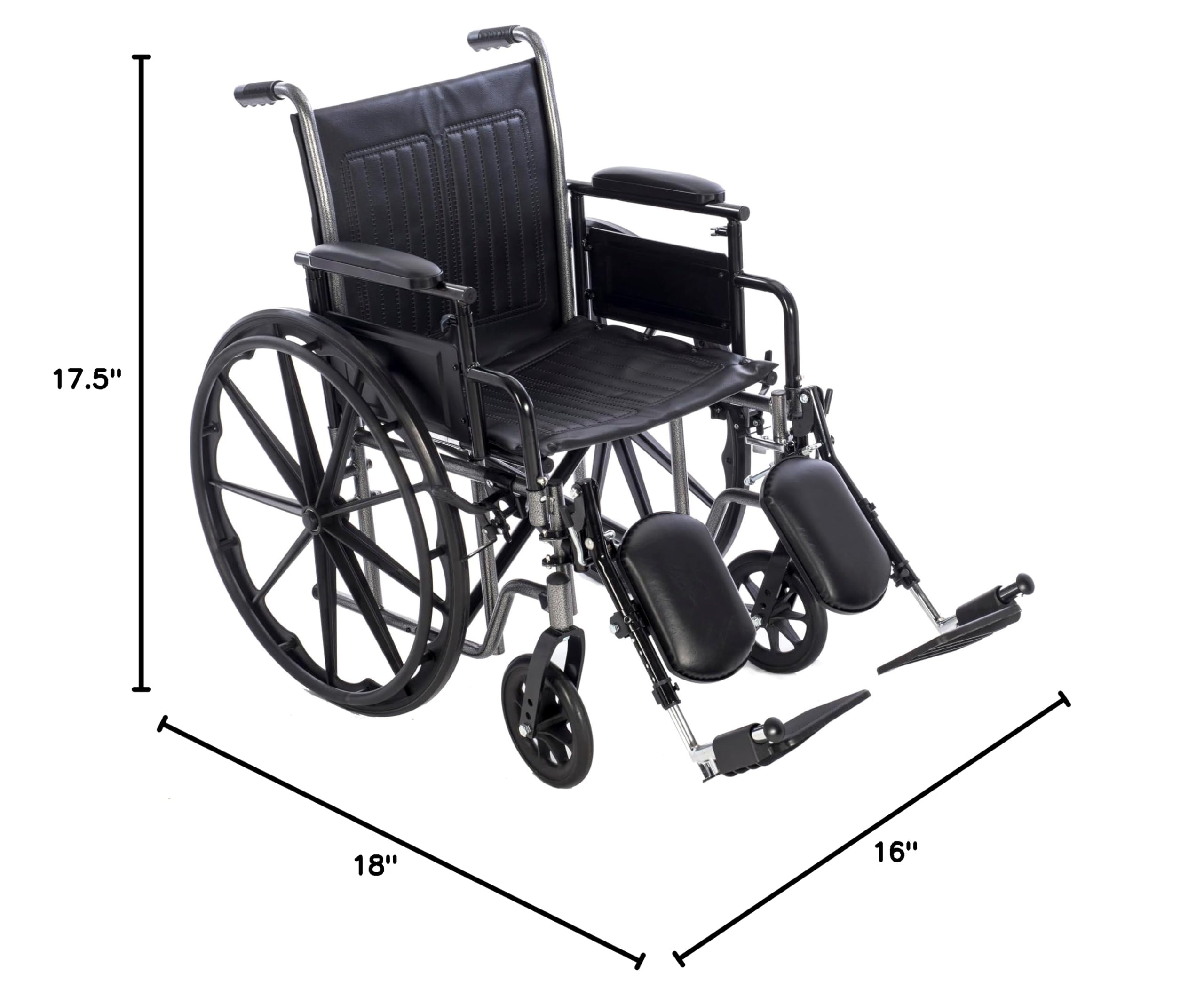 Lightweight Manual Wheelchair for Adults - 18