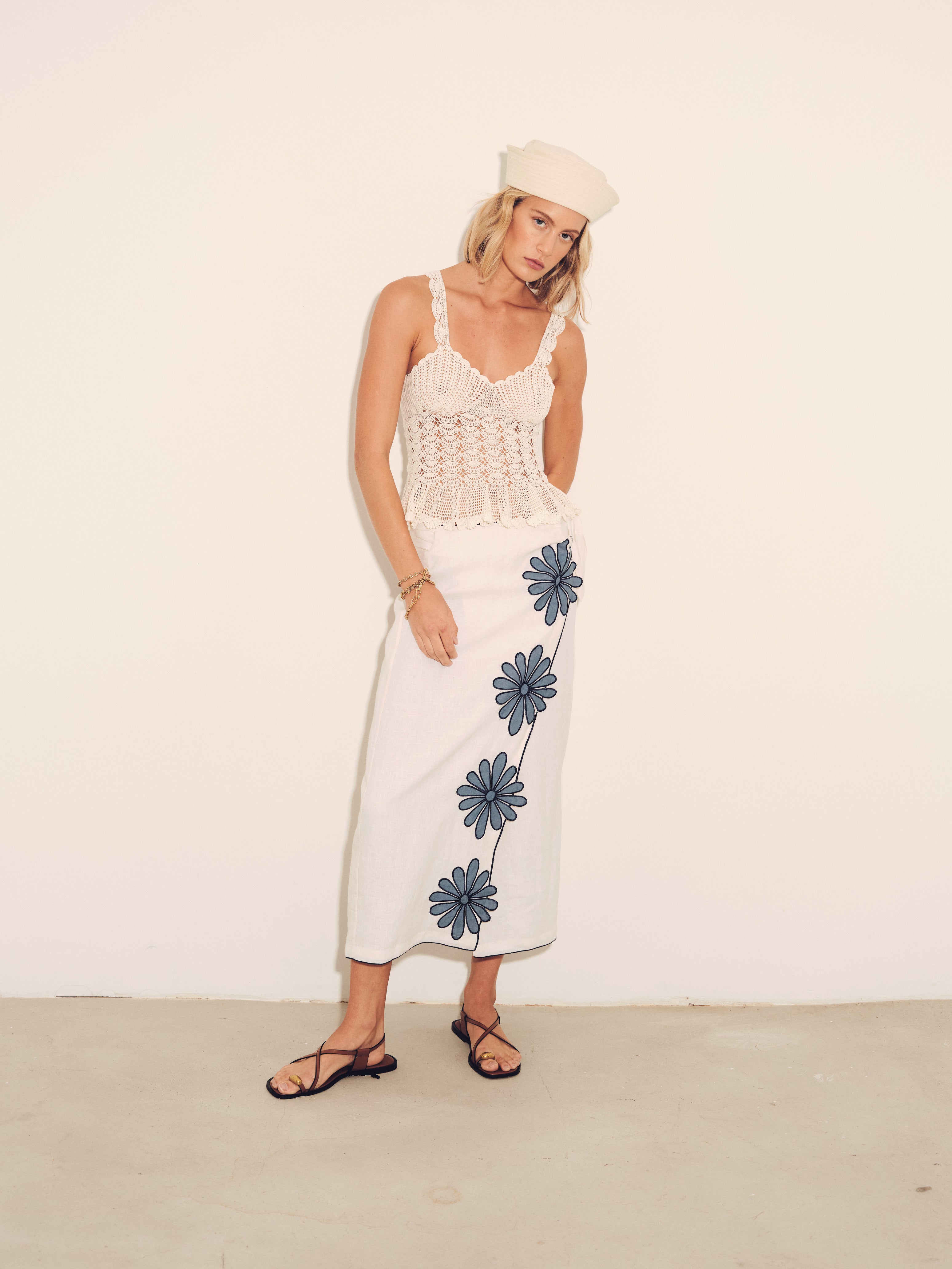 Loren Skirt 3 - Women's Flowy Midi Skirt with Pockets | Perfect for Casual Outfits, Office Wear & Summer Vacations