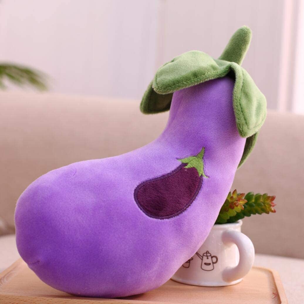 ETCEO 10 Inch Large Realistic Eggplant Plush Toy - Soft Stuffed Animal Pillow for Kids & Adults, Cute Holiday Gift, Perfect for Sleeping, Decor, and Stress Relief