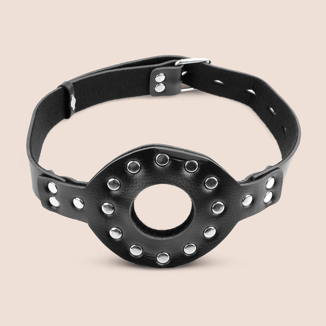 Premium Leather Ball Gag with Adjustable Strap - BDSM Bondage Gear for Adults, Role Play & Sensory Play Accessories - Perfect for Couples Play, Spice Up Your Bedroom & BDSM Fantasy Scenes