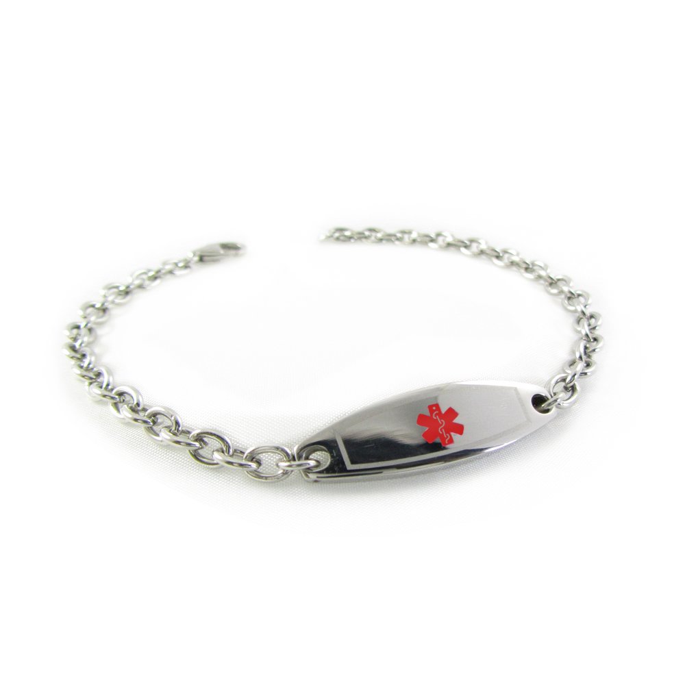 Custom Engraved 316L Stainless Steel Medical Alert Bracelet - Emergency ID for Allergies, Diabetes & Medical Conditions