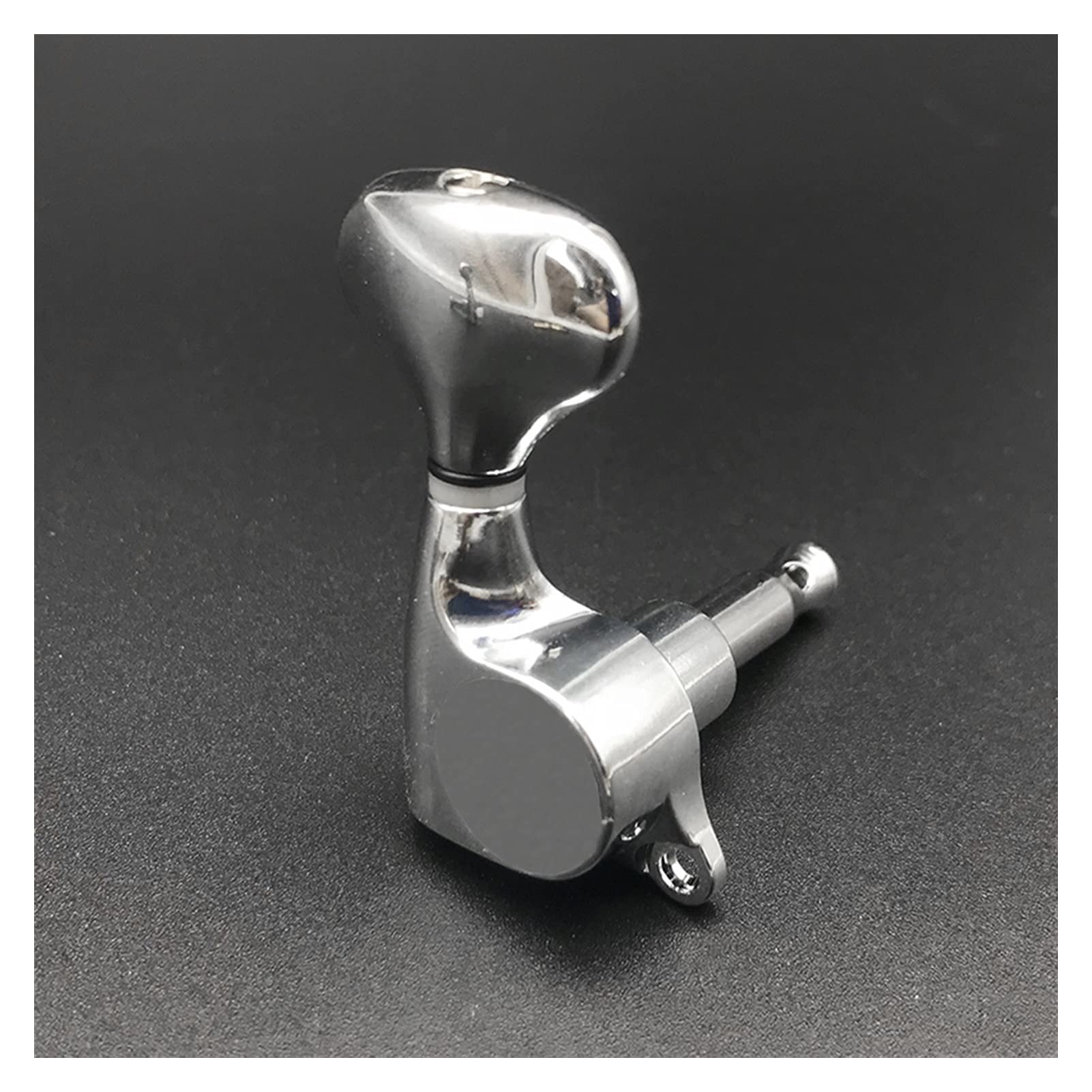 6-Piece Silver Button Seal Gear Guitar Tuning Pegs - Machine Heads & Knobs for Acoustic & Electric Guitars - Perfect for String Replacement & Instrument Maintenance (Color: Silver 6R)