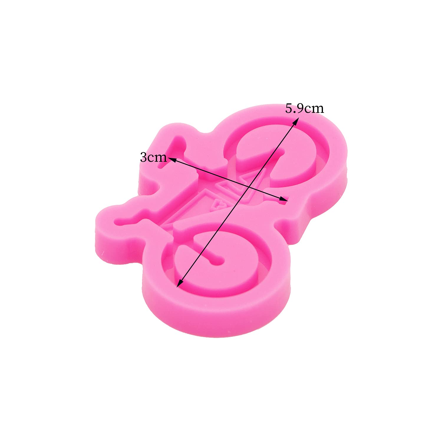 DIY Silicone Molds for Mini Bike Bicycle Keychain Necklace Pendant - Epoxy Resin, Polymer Clay Jewelry Making - Perfect for Handmade Gifts & Craft Projects