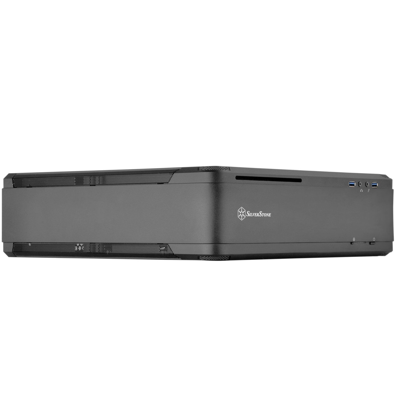 SilverStone Technology FTZ01B Black Aluminum Mini-ITX/DTX Small Form Factor PC Case with PCI-E Riser & Low Profile Fans - Compact Gaming & Home Theater Computer Builds