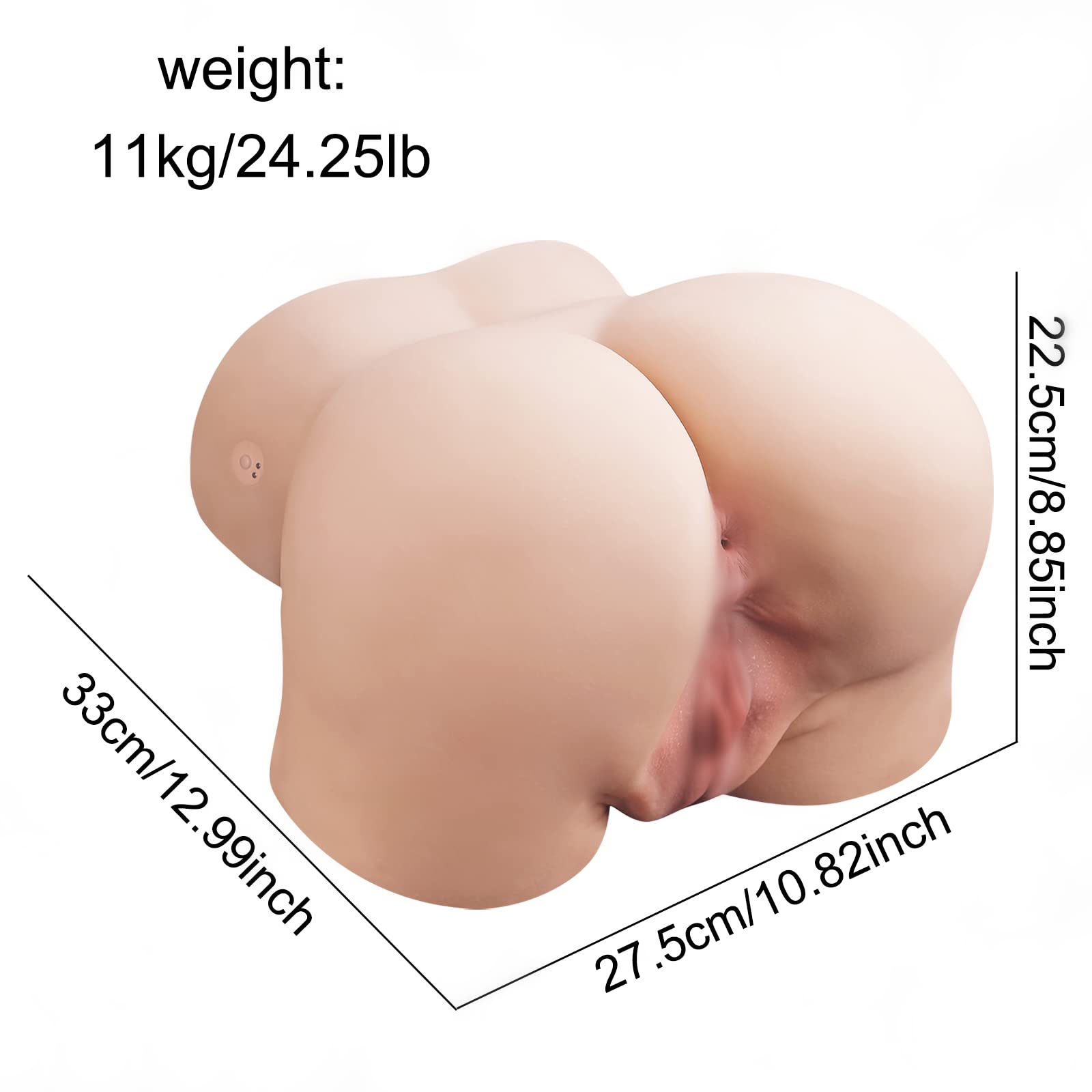 Realistic Automatic Male Masturbator - Lifelike Vaginal & Tight Anal Canal with 5 Sucking & 5 Vibration Modes, Self-Cleaning Feature, 24.3LB Full-Size Blowjob Sex Toy for Men - Perfect for Solo Pleasure & Discreet Adult Entertainment at Home