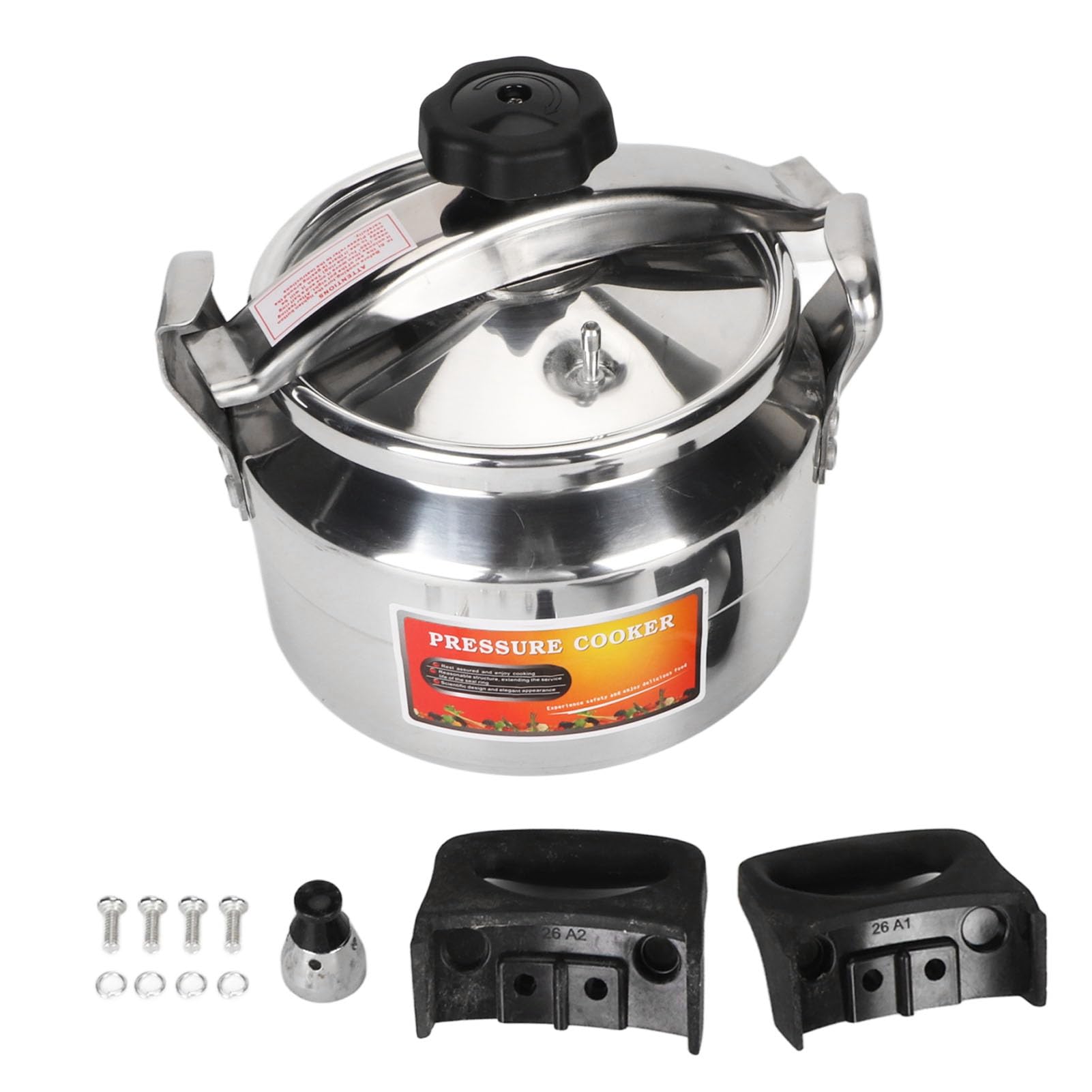 Premium Stainless Steel Pressure Cooker - 8QT Explosion-Proof Aluminum Pressure Canner with Multi-Layer Composite Bottom for Gas/Electric/Induction Stoves - Easy-Open Lid for Safe Cooking - Perfect for Canning, Meal Prep & Large Family Dinners