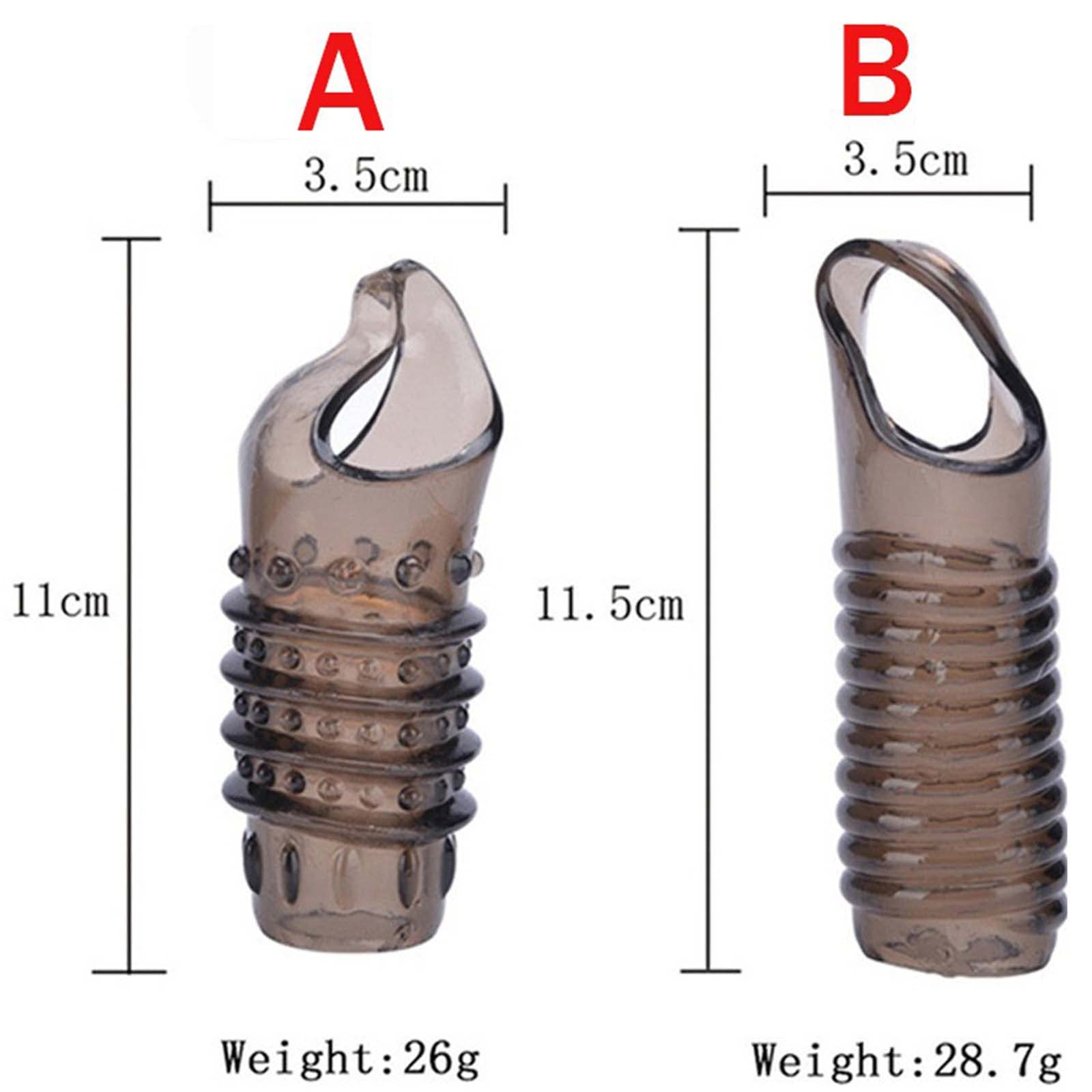 **Premium Cock Sleeves for Men – 2-Piece Couples Sex Toys (Clear & Black) – Enhance Intimacy & Pleasure for Couples in the Bedroom**
