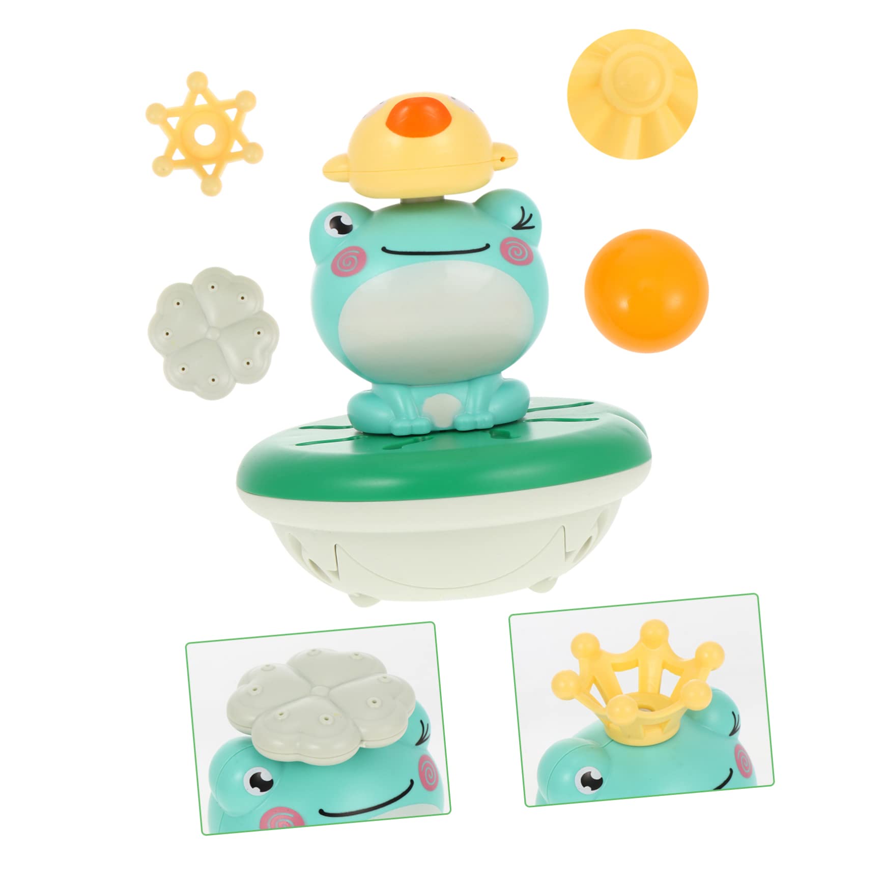 BCOATH 2 Sets Baby Frog Bath Toys - Safe Plastic Bathtub Toys for Infants & Toddlers - Fun Water Play for Kids in Tub or Pool