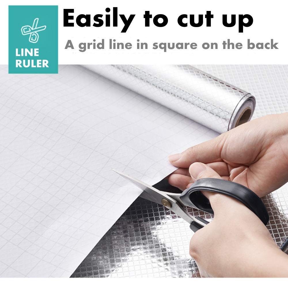 Premium Self-Adhesive Aluminum Foil Wrapping Paper - 2 Meter Roll, Heat Resistant & Oil Proof for Kitchen, BBQ, Baking, and Food Storage | Portable & Anti-Fouling