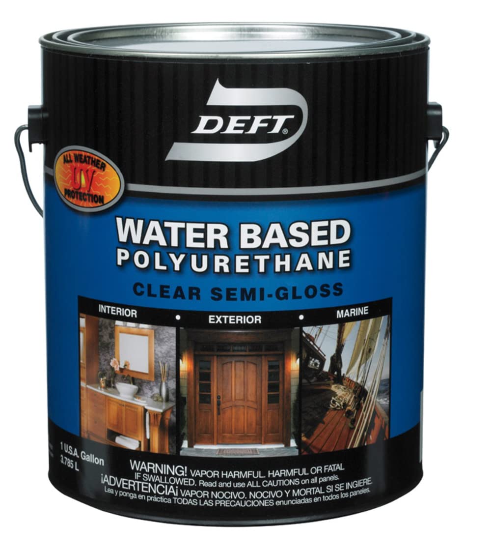 Deft Water Based Polyurethane Wood Finish - Clear, Low VOC, Fast Drying for Floors, Furniture & Cabinets | Indoor & Outdoor Use for Home DIY Projects