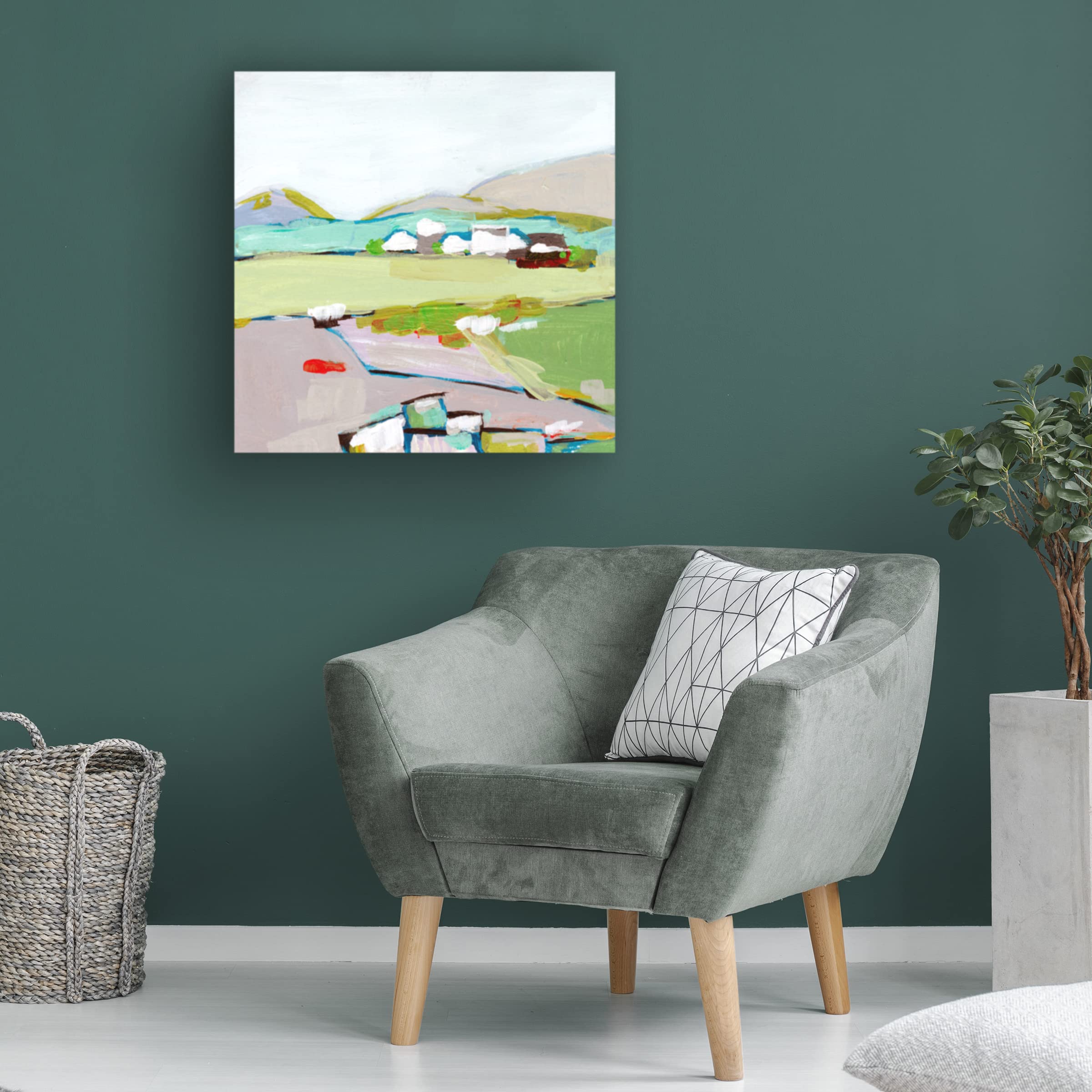 Trademark Fine Art 'Mountain Village I' Canvas Wall Art Print by Melissa Wang - Perfect for Living Room, Bedroom & Office Decor